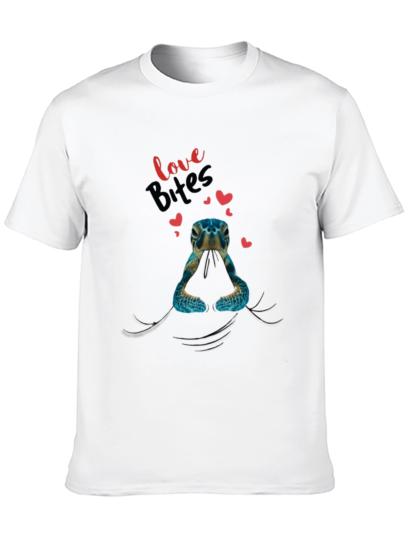 Love Bites Turtle Graphic Tee - Black
