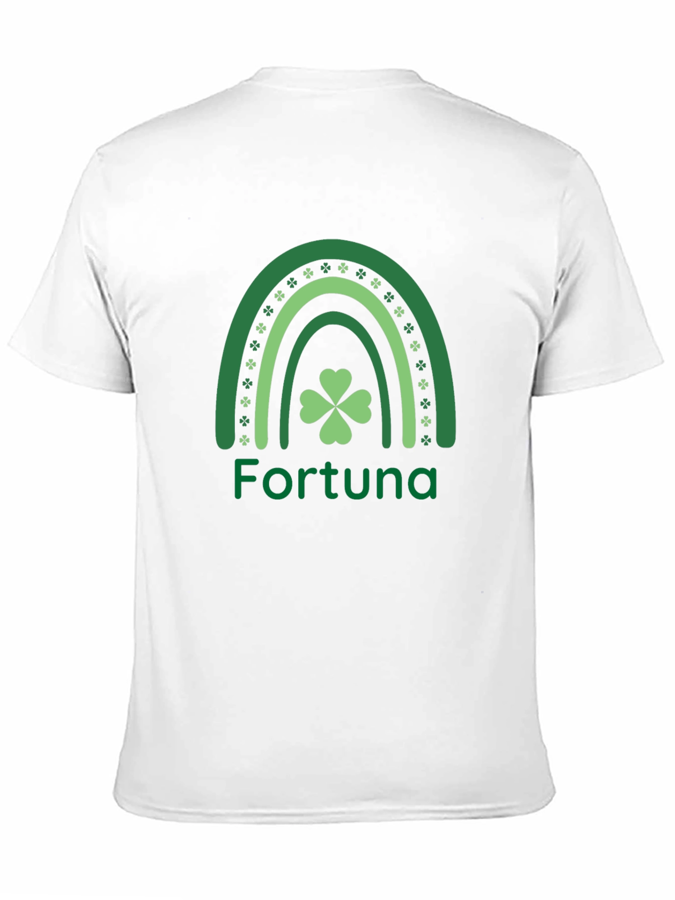 St. Patricks Day Fortuna Rainbow Clover Graphic Tee