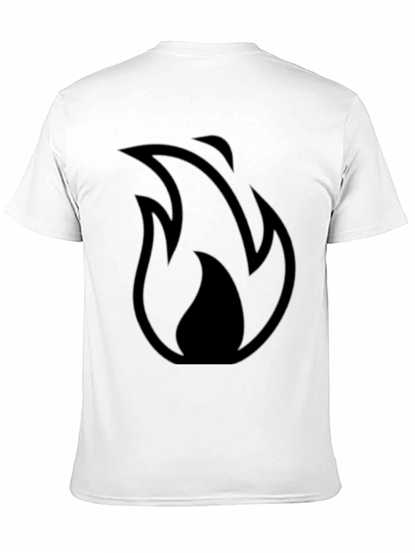 Flame Graphic Black T-Shirt for Men
