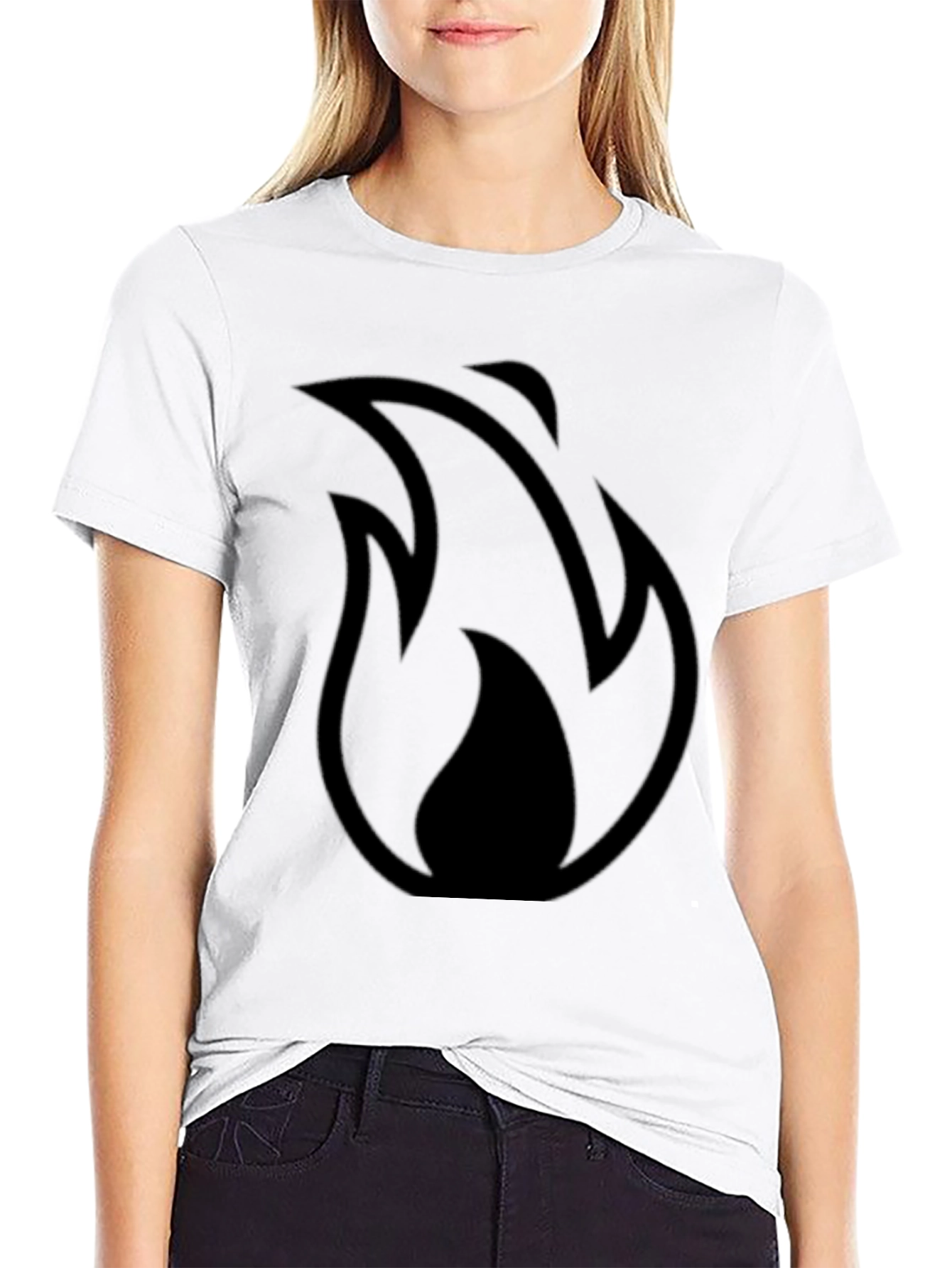 Flame Graphic Black T-Shirt for Men