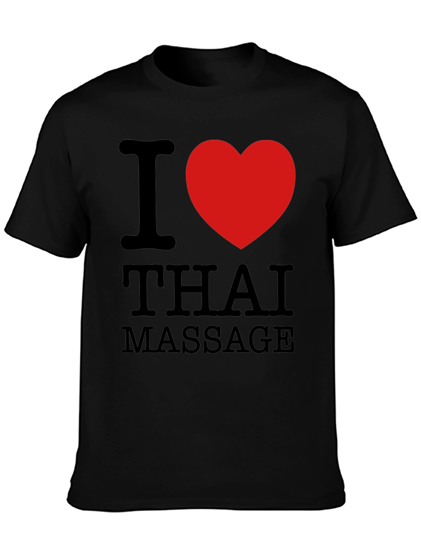 I Heart Thai Massage Black T-Shirt
