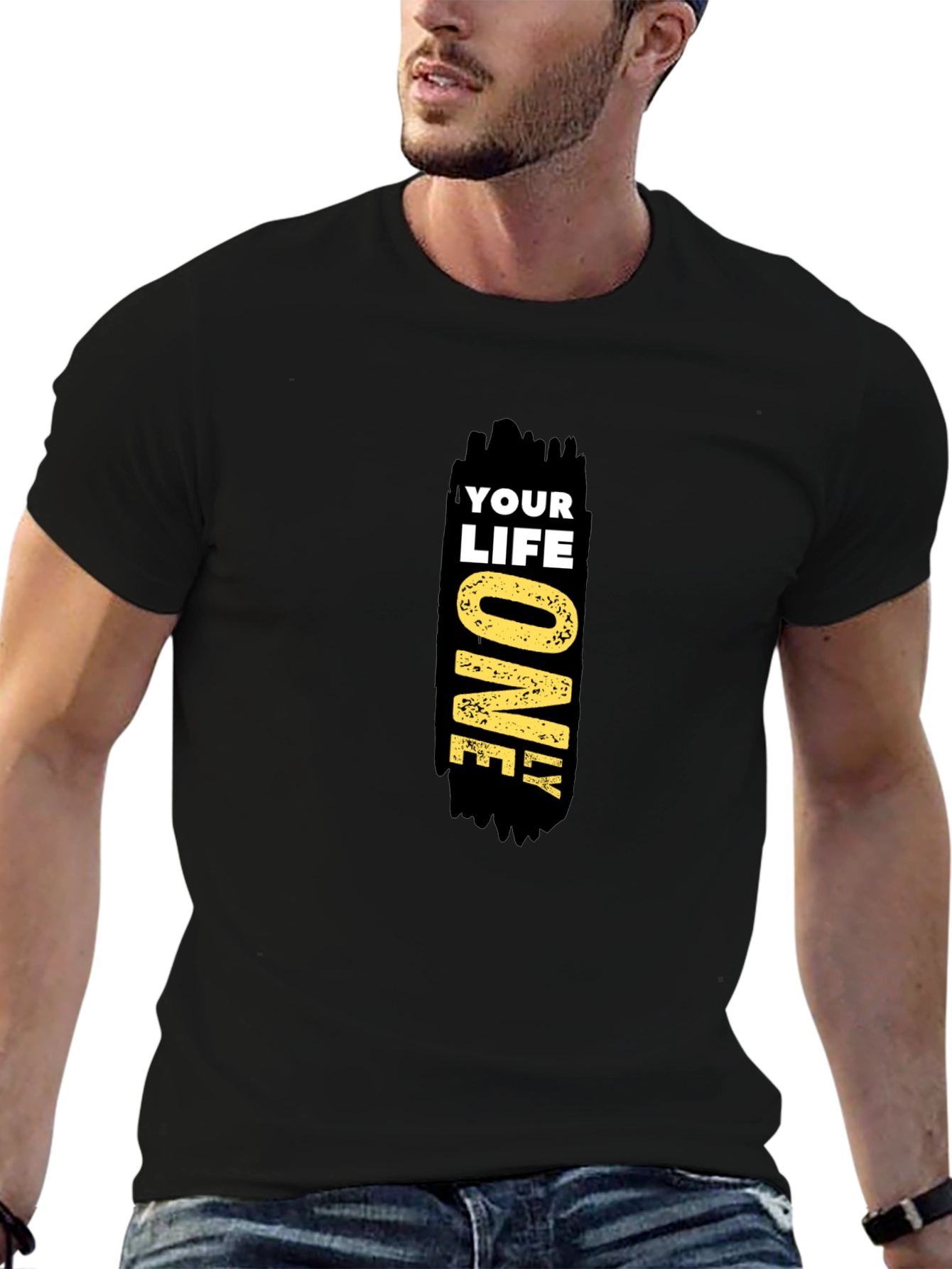 Your Life Only Black Graphic Tee