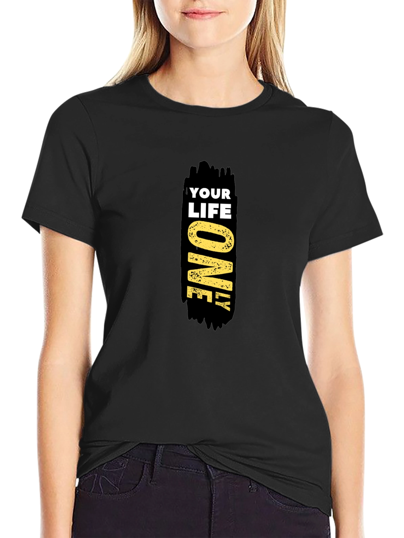 Your Life Only Black Graphic Tee