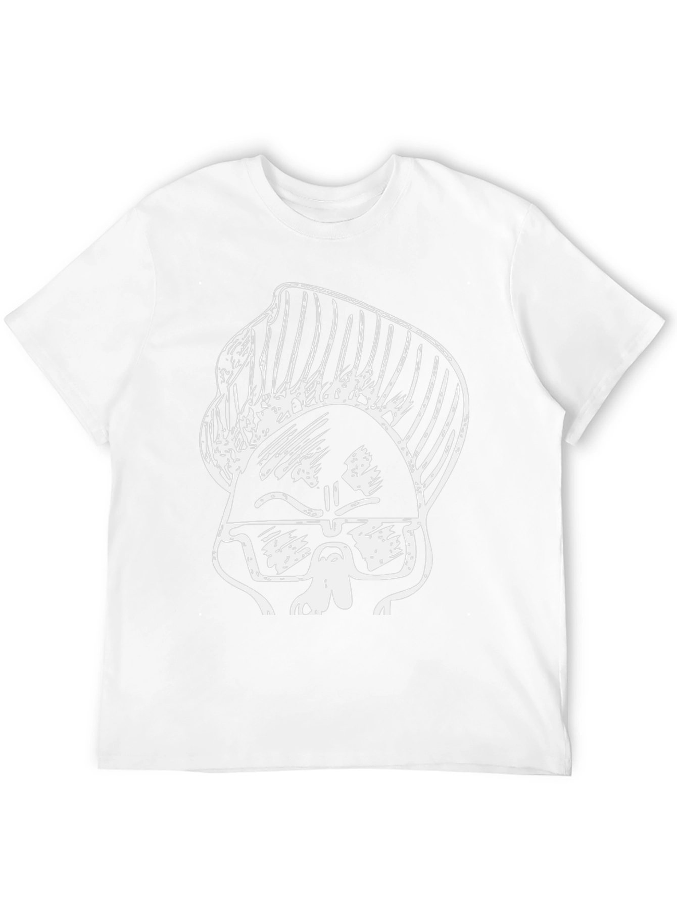 Cool Cartoon Skull Graphic Black T-Shirt