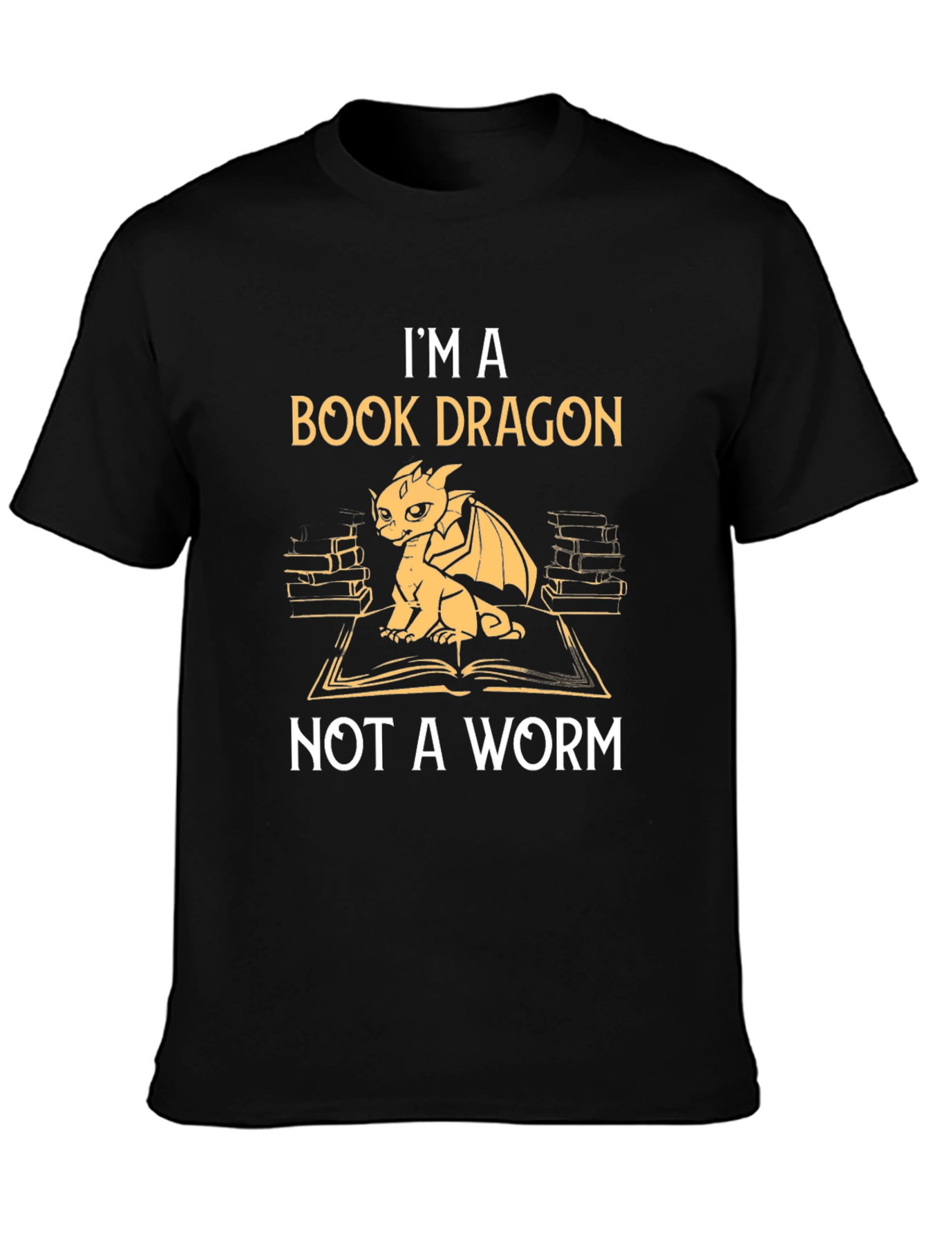 Book Dragon Graphic T-Shirt - Literary Humor Tee