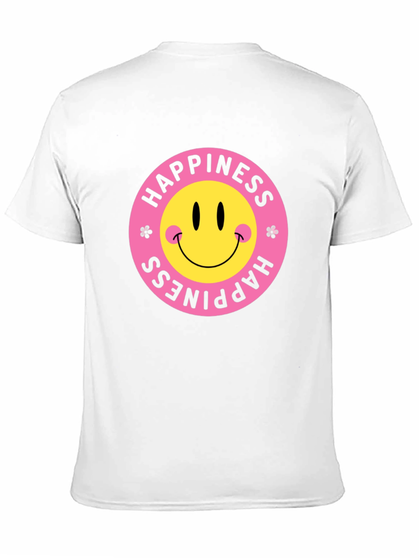 Happiness Smiley Face Black Graphic T-Shirt