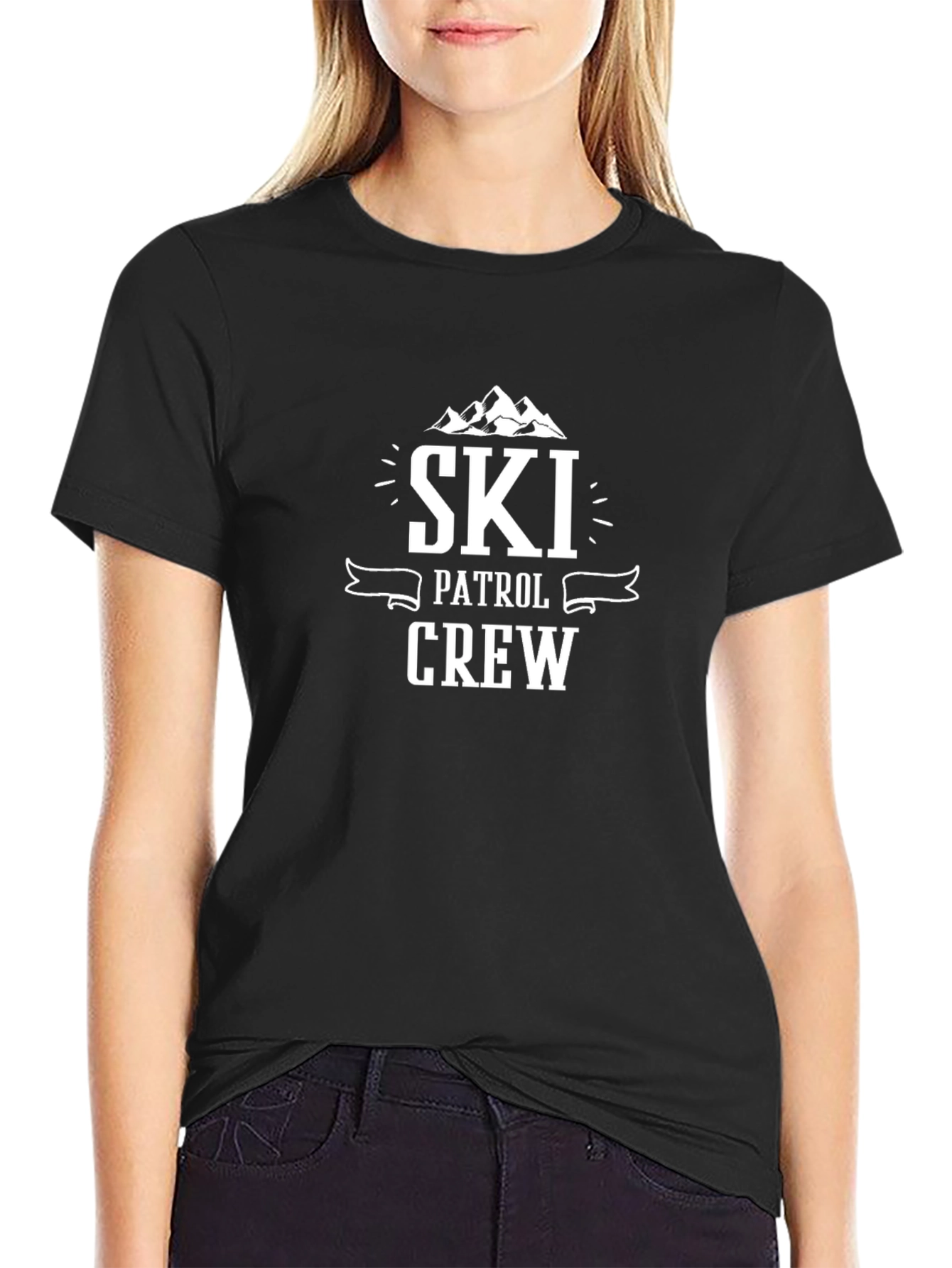 Ski Patrol Crew T-Shirt - Mountain Graphic