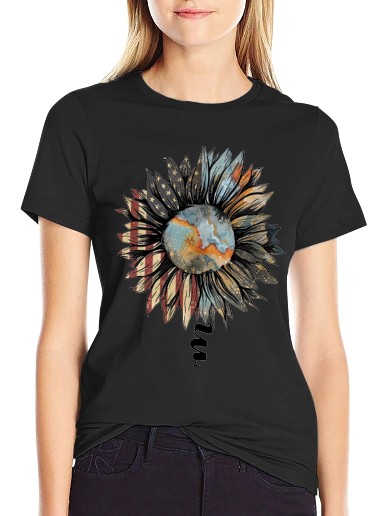 Sunflower Earth Flag T-Shirt