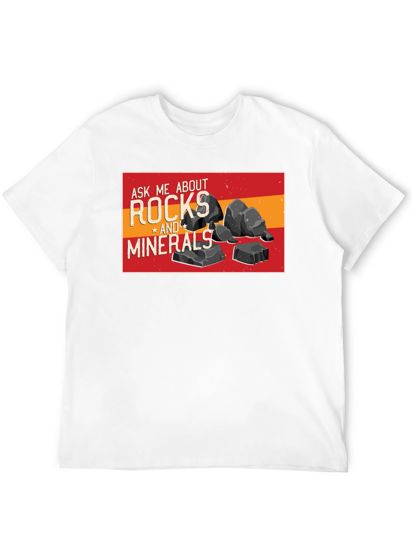 Rocks and Minerals Graphic T-Shirt - Black