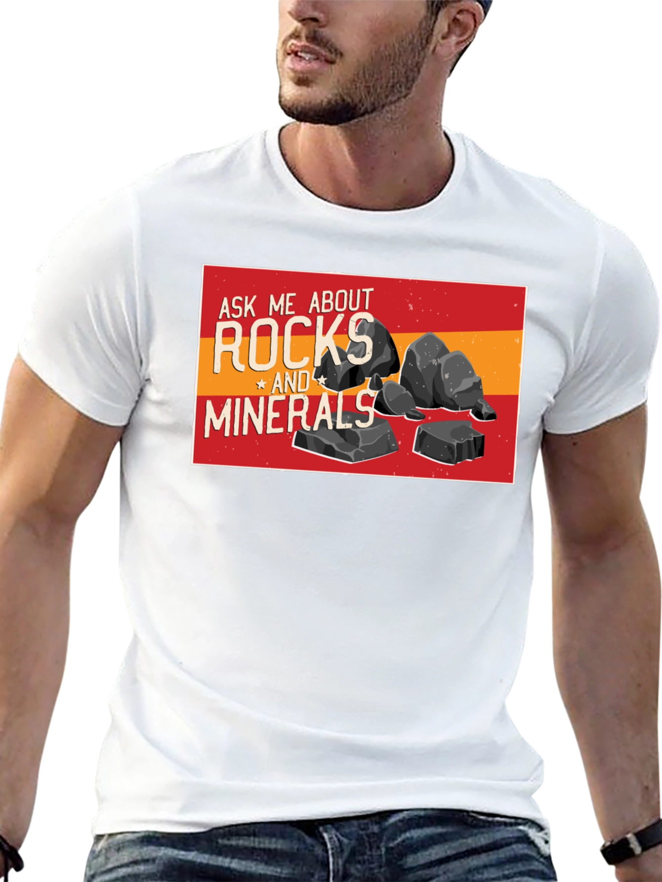 Rocks and Minerals Graphic T-Shirt - Black