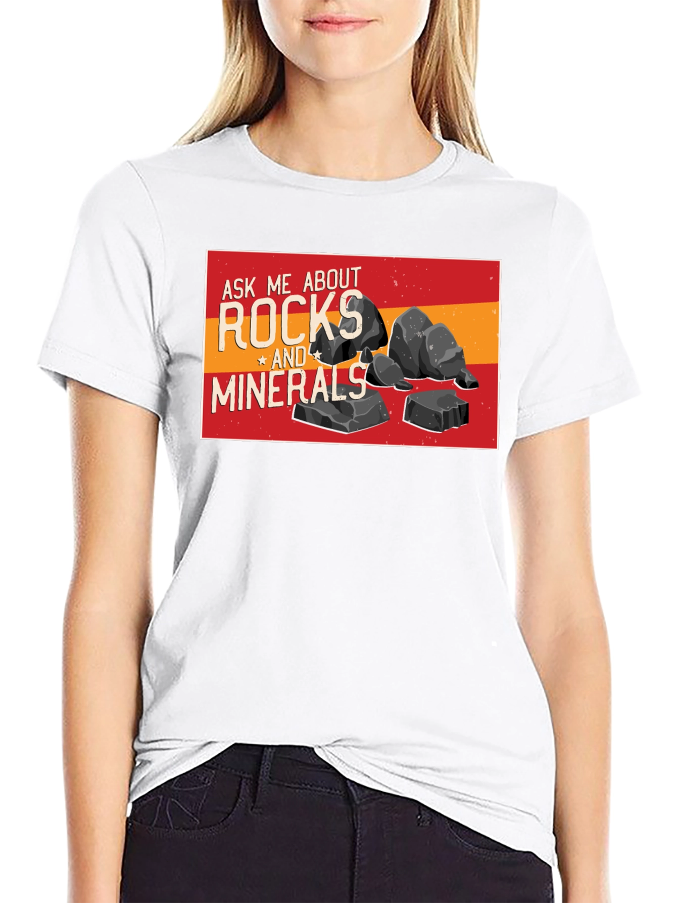 Rocks and Minerals Graphic T-Shirt - Black