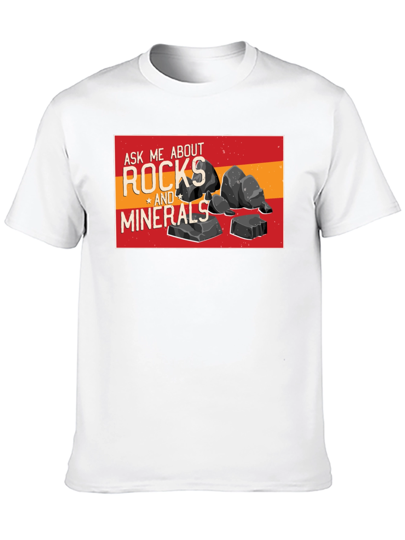 Rocks and Minerals Graphic T-Shirt - Black