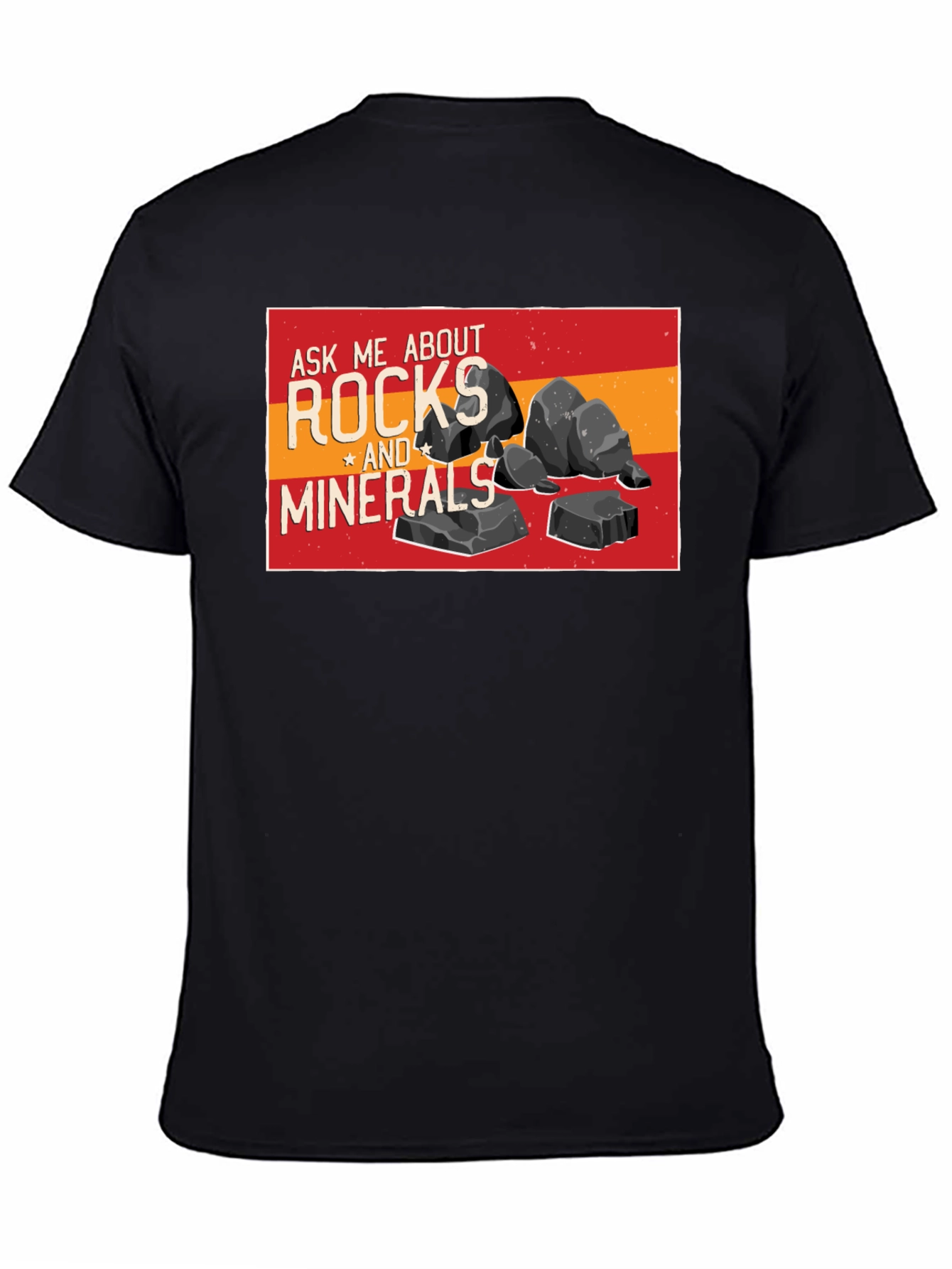 Rocks and Minerals Graphic T-Shirt - Black