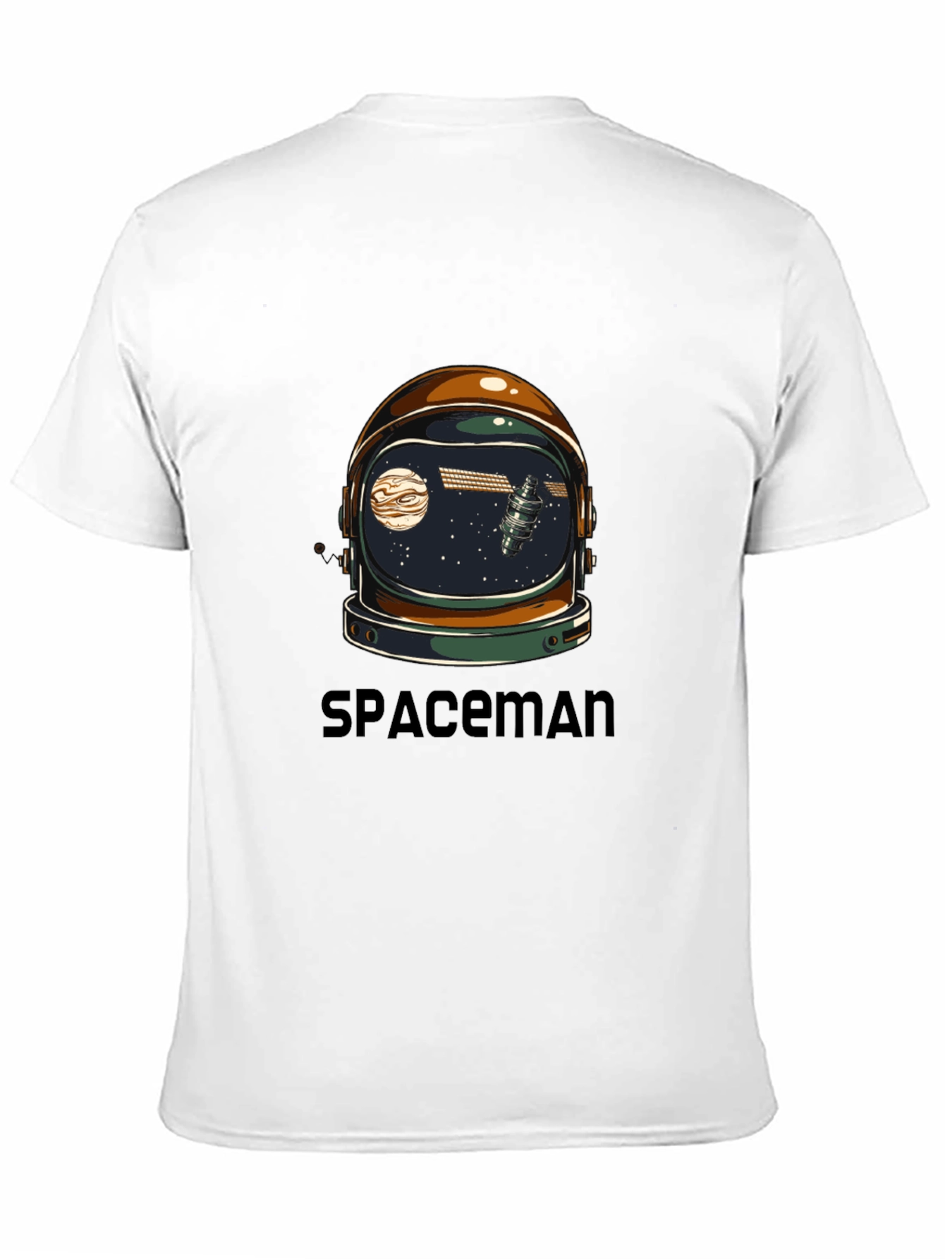 Spaceman Graphic Tee - Astronaut Helmet Design