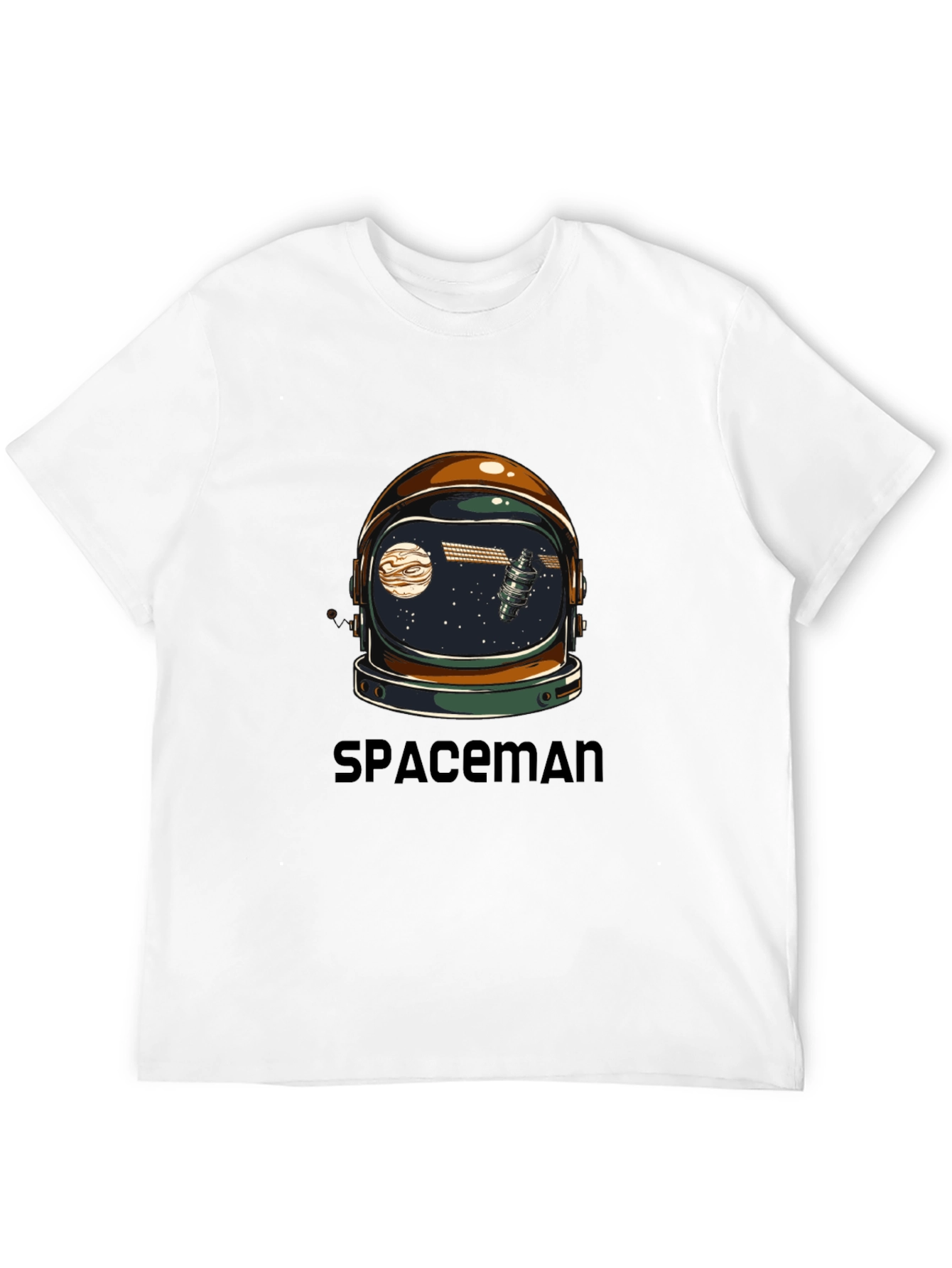 Spaceman Graphic Tee - Astronaut Helmet Design