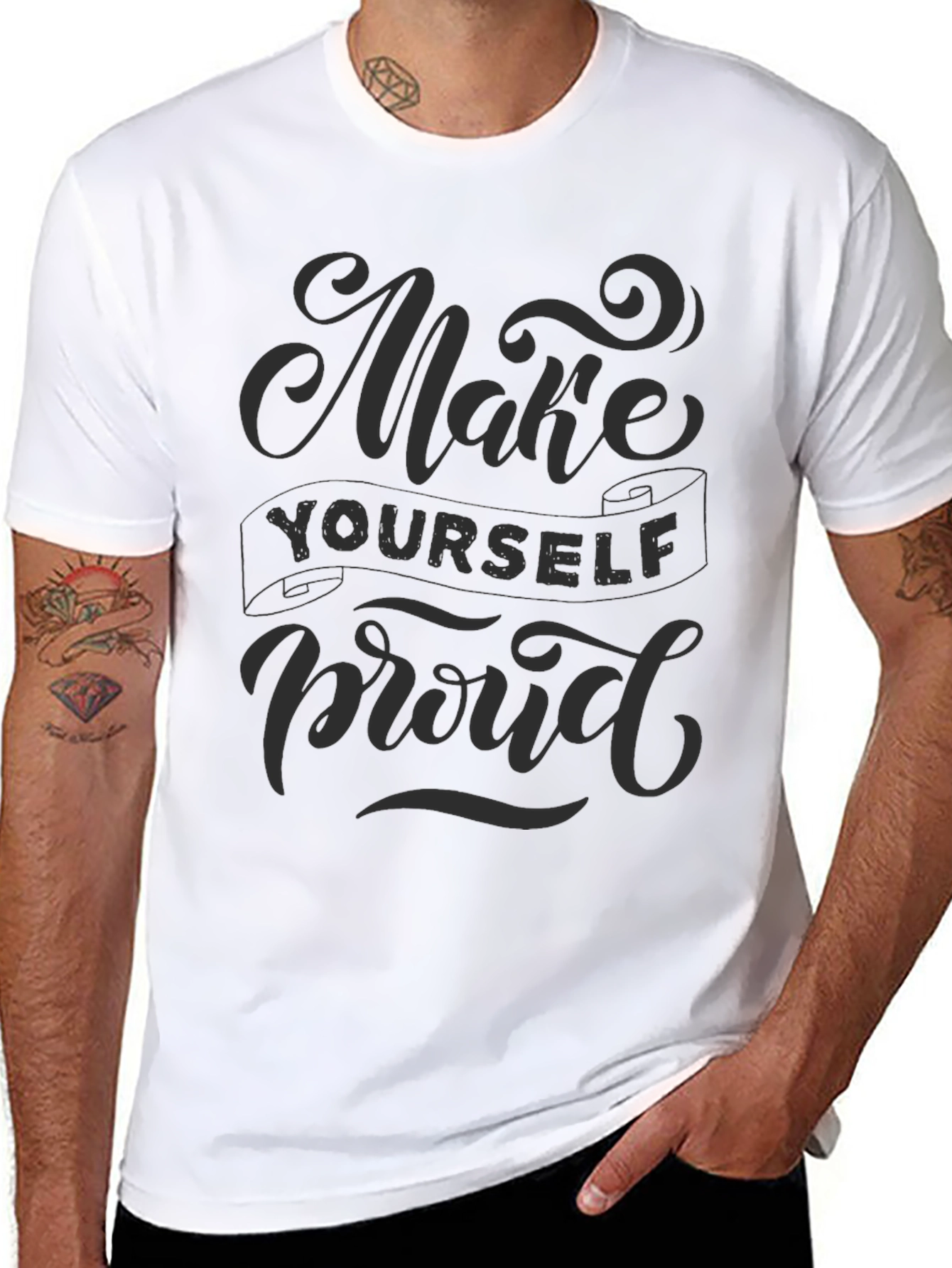 Make Yourself Proud Black Graphic T-Shirt