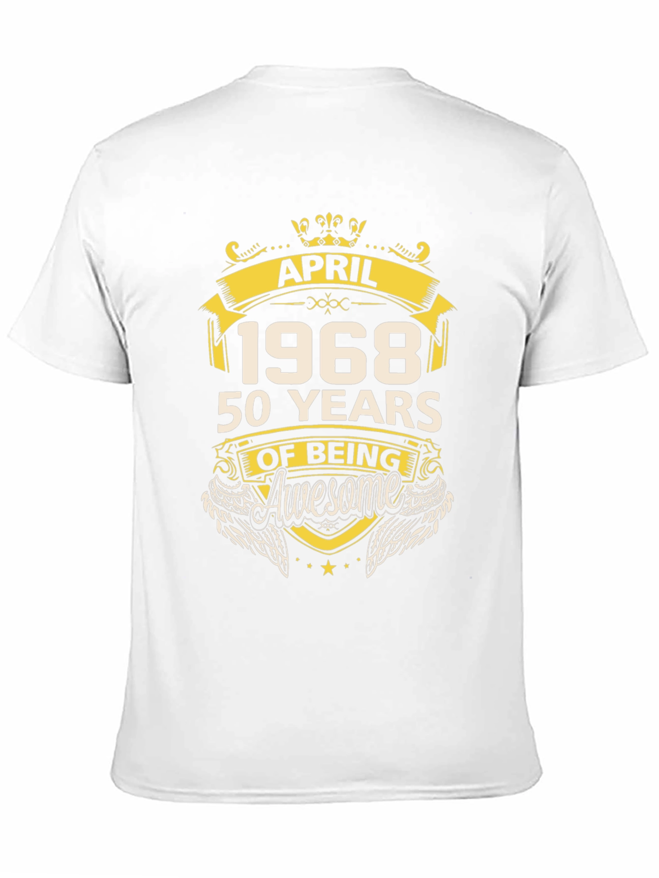 April 1968 50 Years Of Being Awesome Black T-Shirt