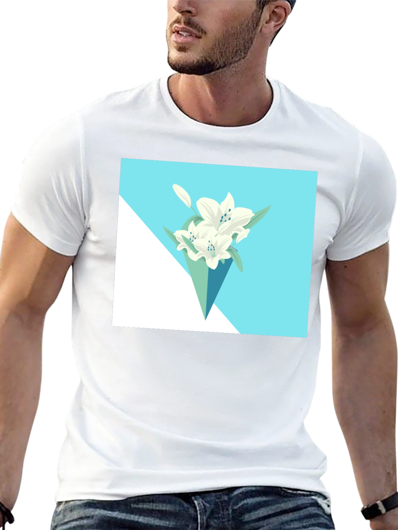 Floral T-Shirt: Modern Lily Bouquet Tee