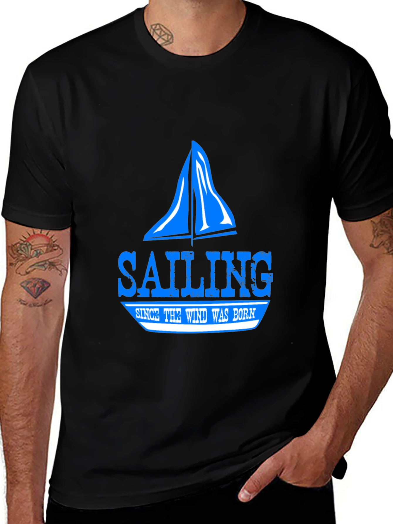 Sailing Since the Wind Was Born Black T-Shirt