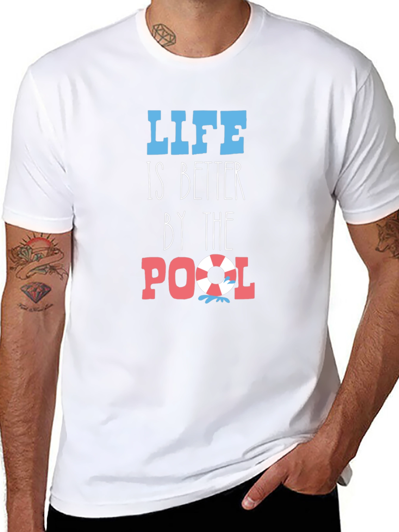 Life is Better By The Pool Black T-Shirt