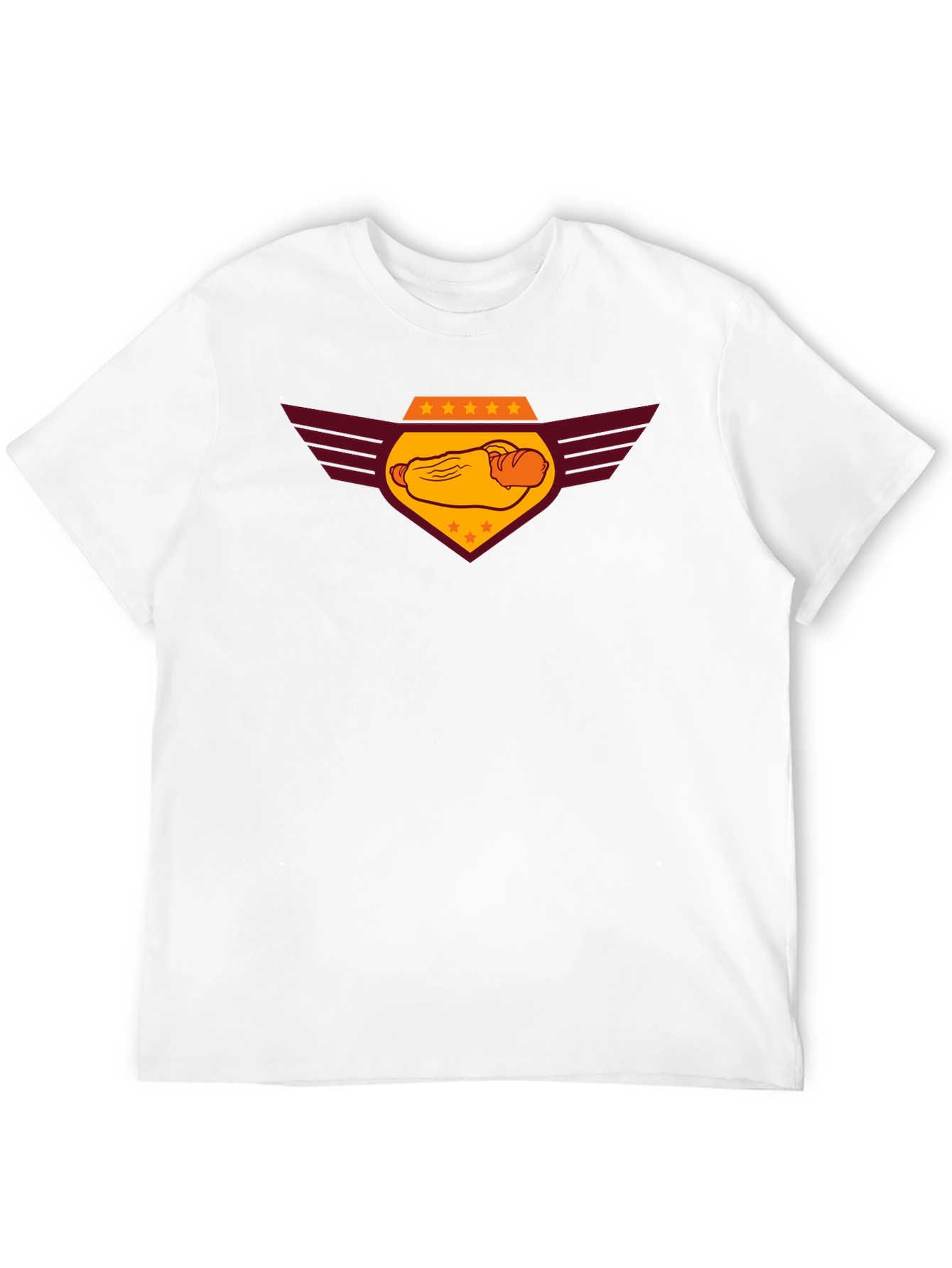 Hot Dog Emblem Graphic Black T-Shirt