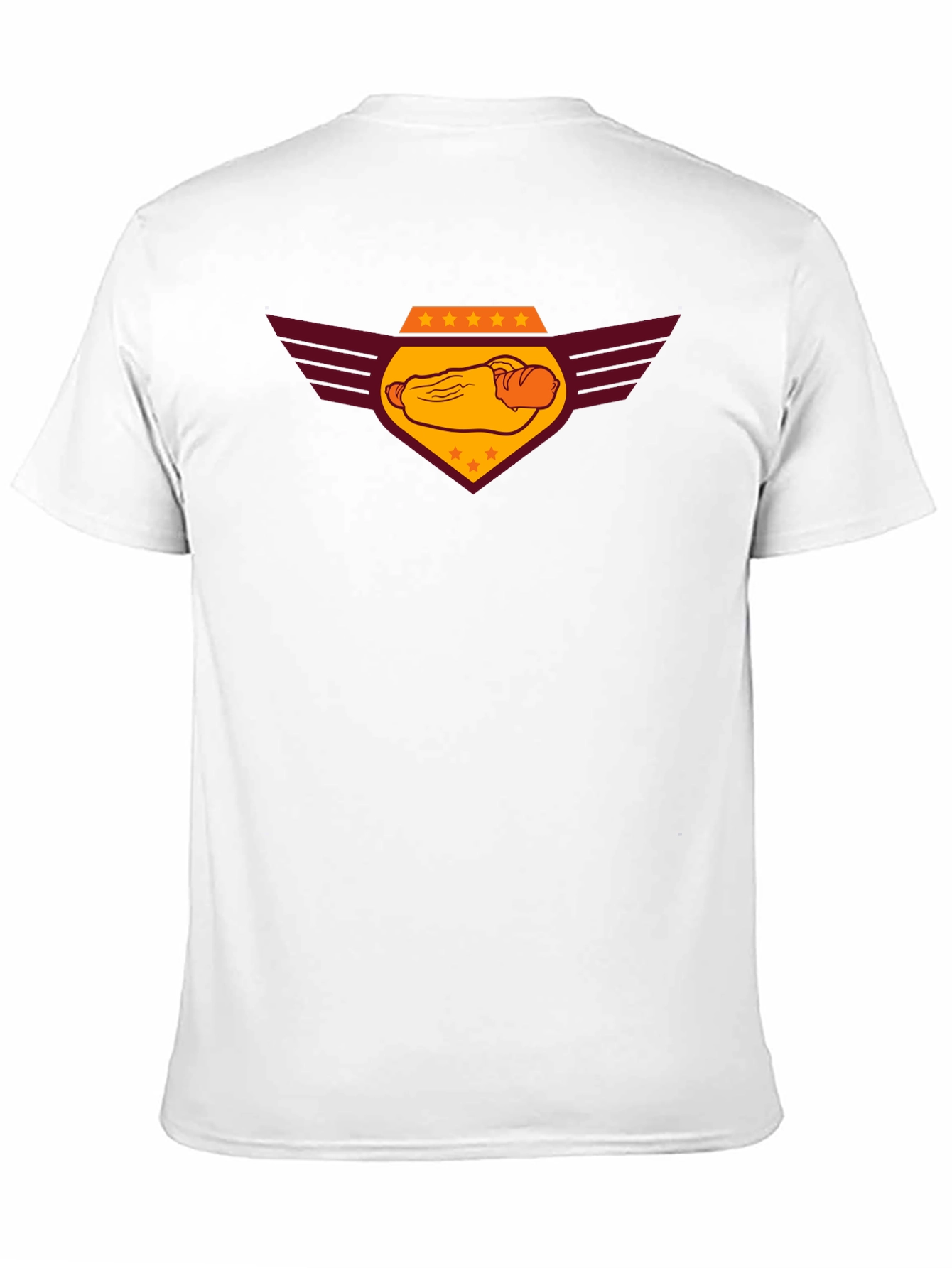 Hot Dog Emblem Graphic Black T-Shirt