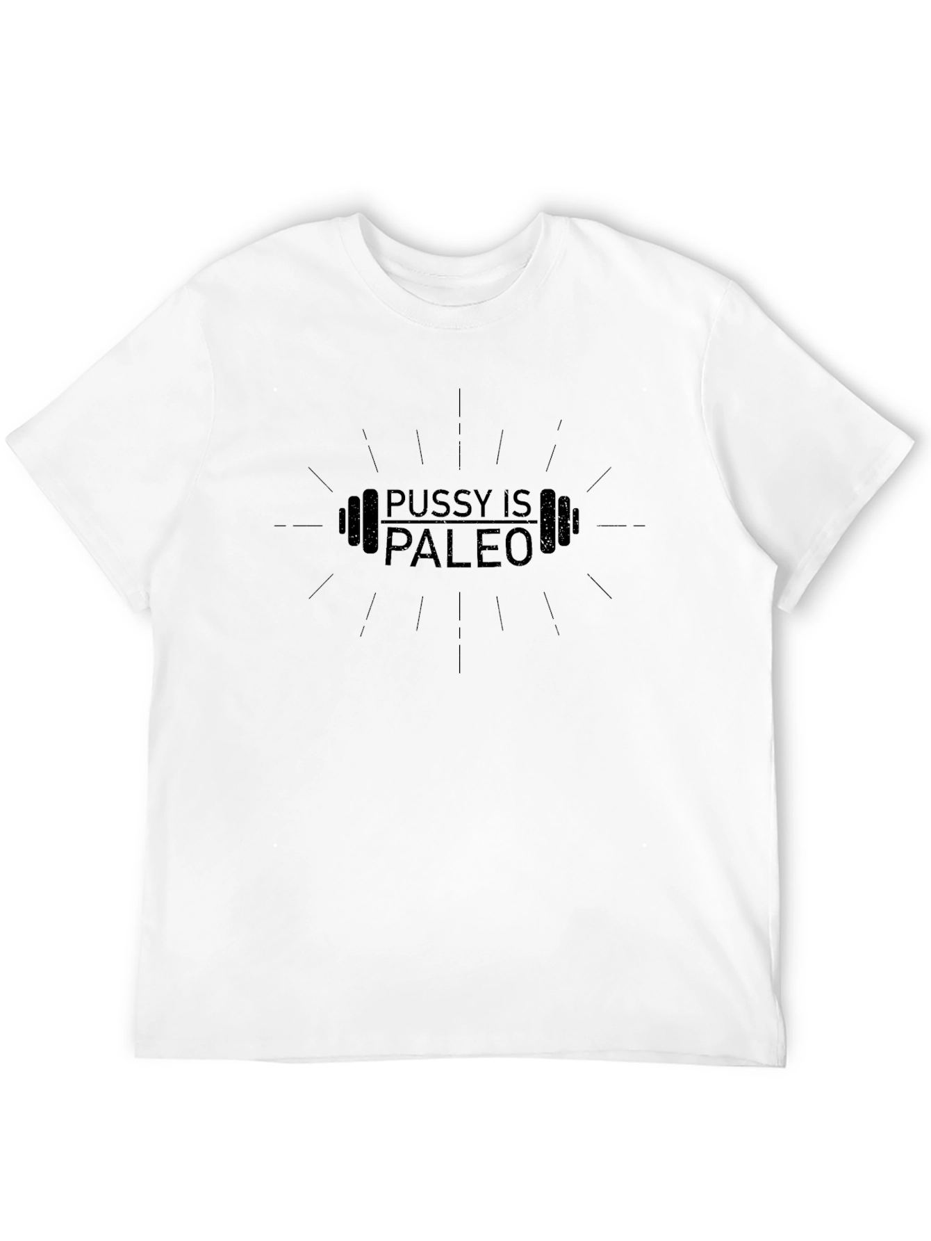 Pussy Is Paleo Black Graphic T-Shirt