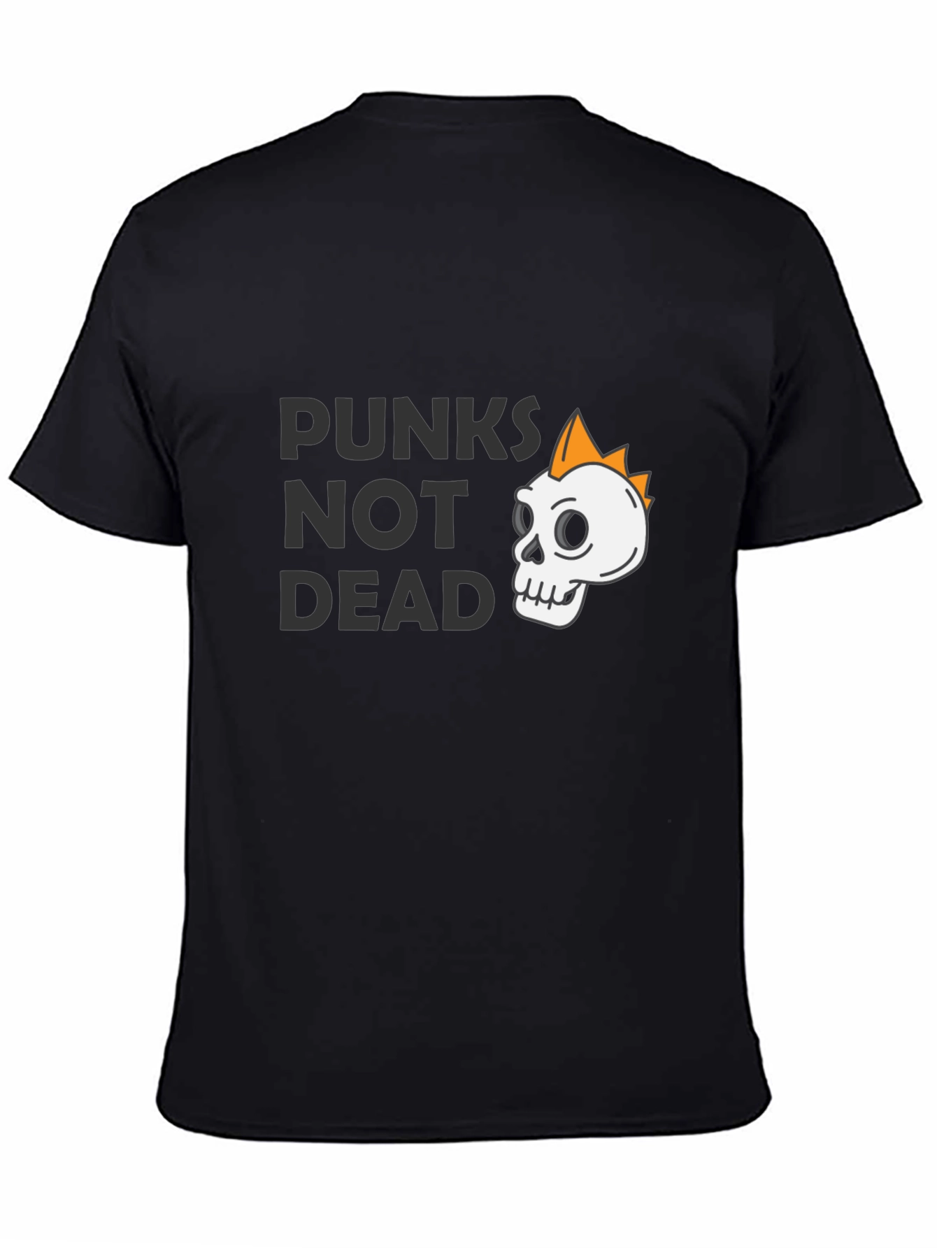Punks Not Dead Graphic Tee - Skull Design