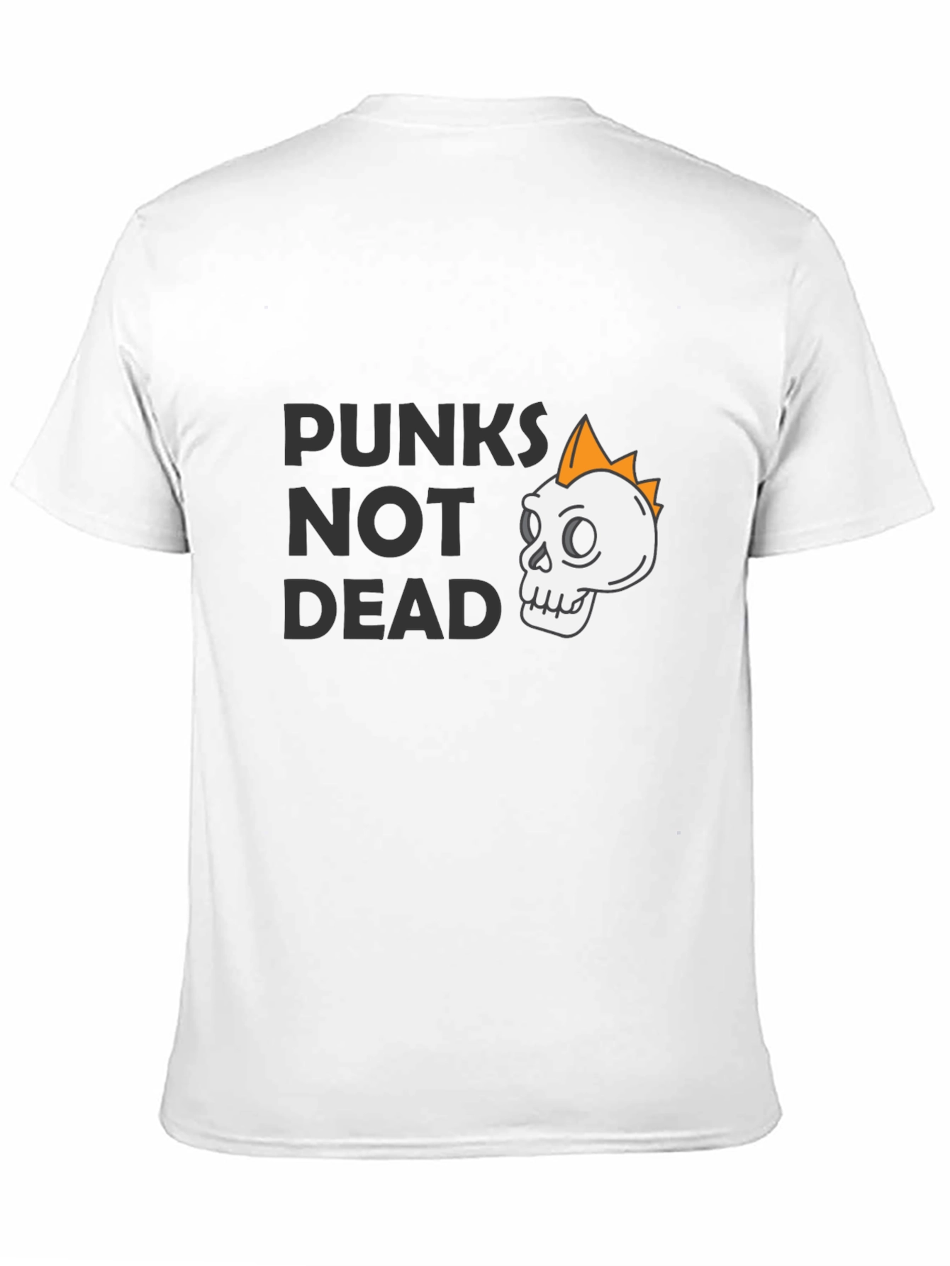 Punks Not Dead Graphic Tee - Skull Design