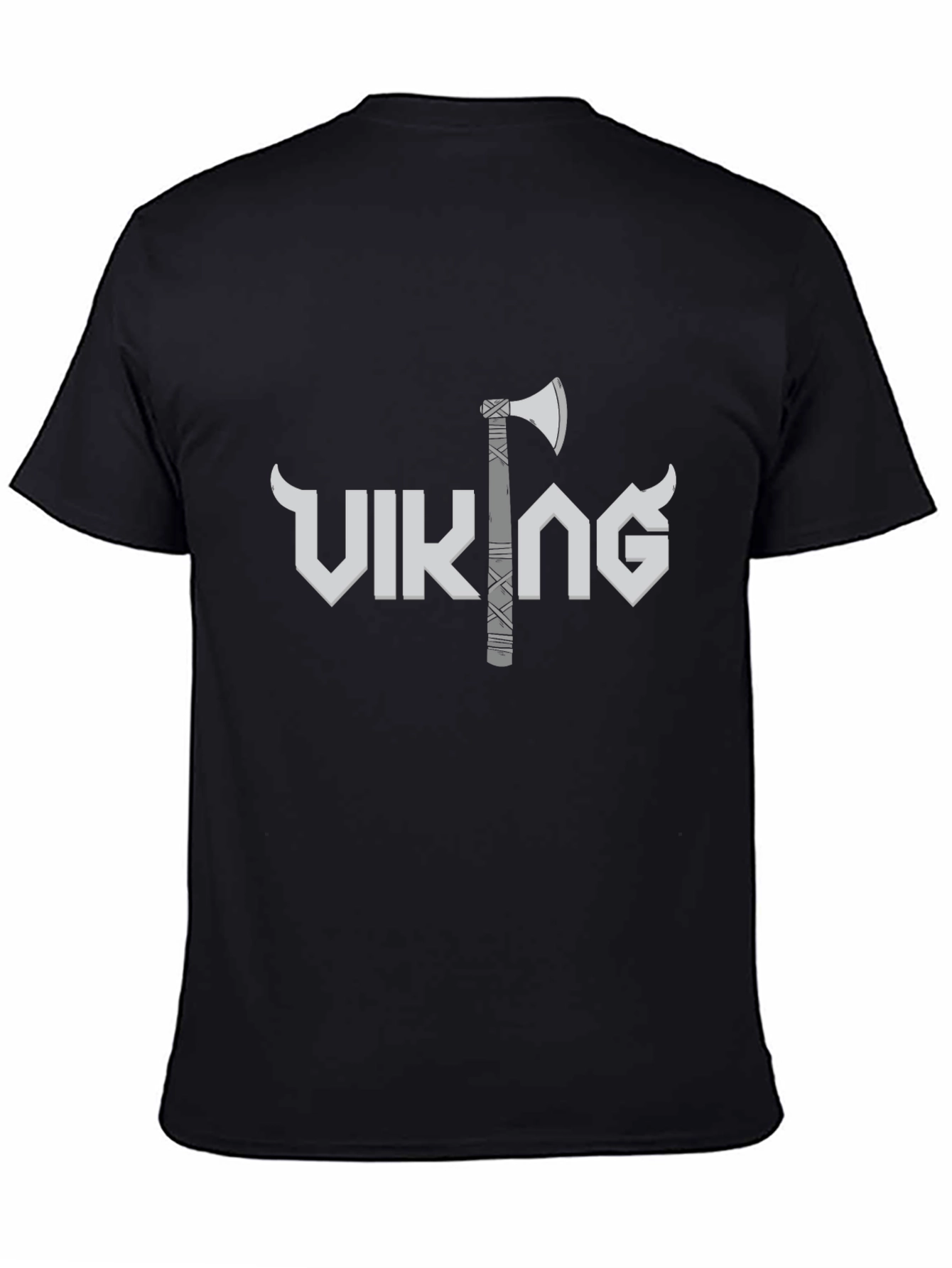 Viking Axe Graphic T-Shirt - Black