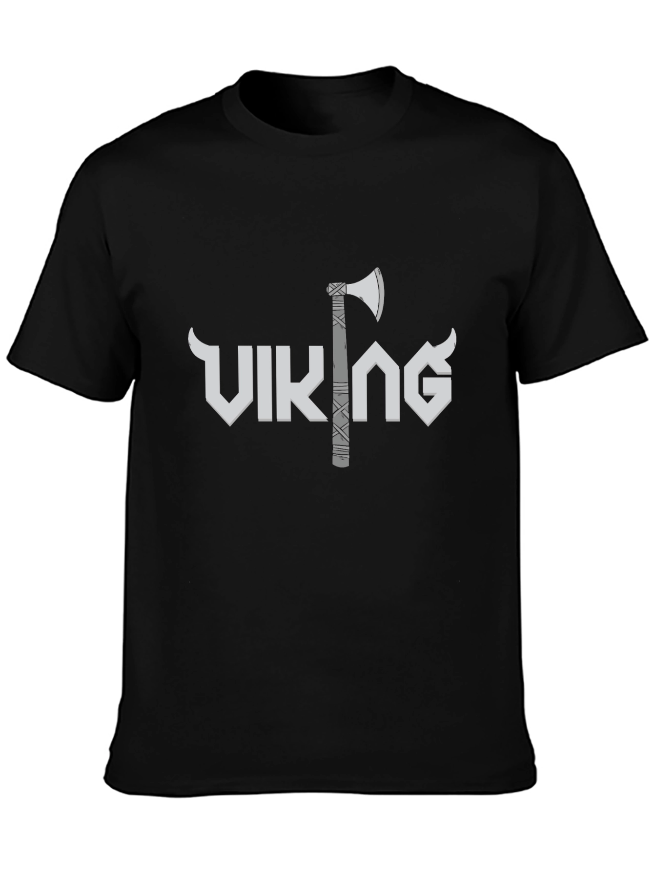 Viking Axe Graphic T-Shirt - Black