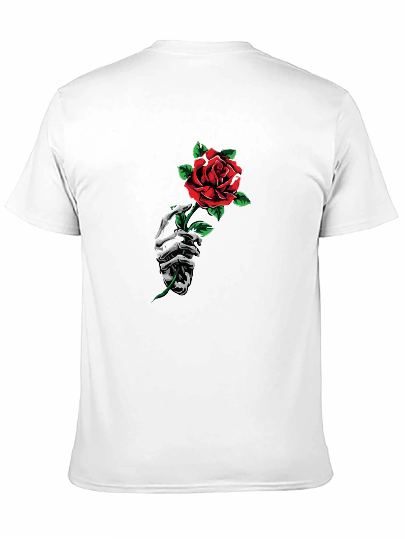 Skeleton Hand Rose Graphic Tee - Black T-Shirt