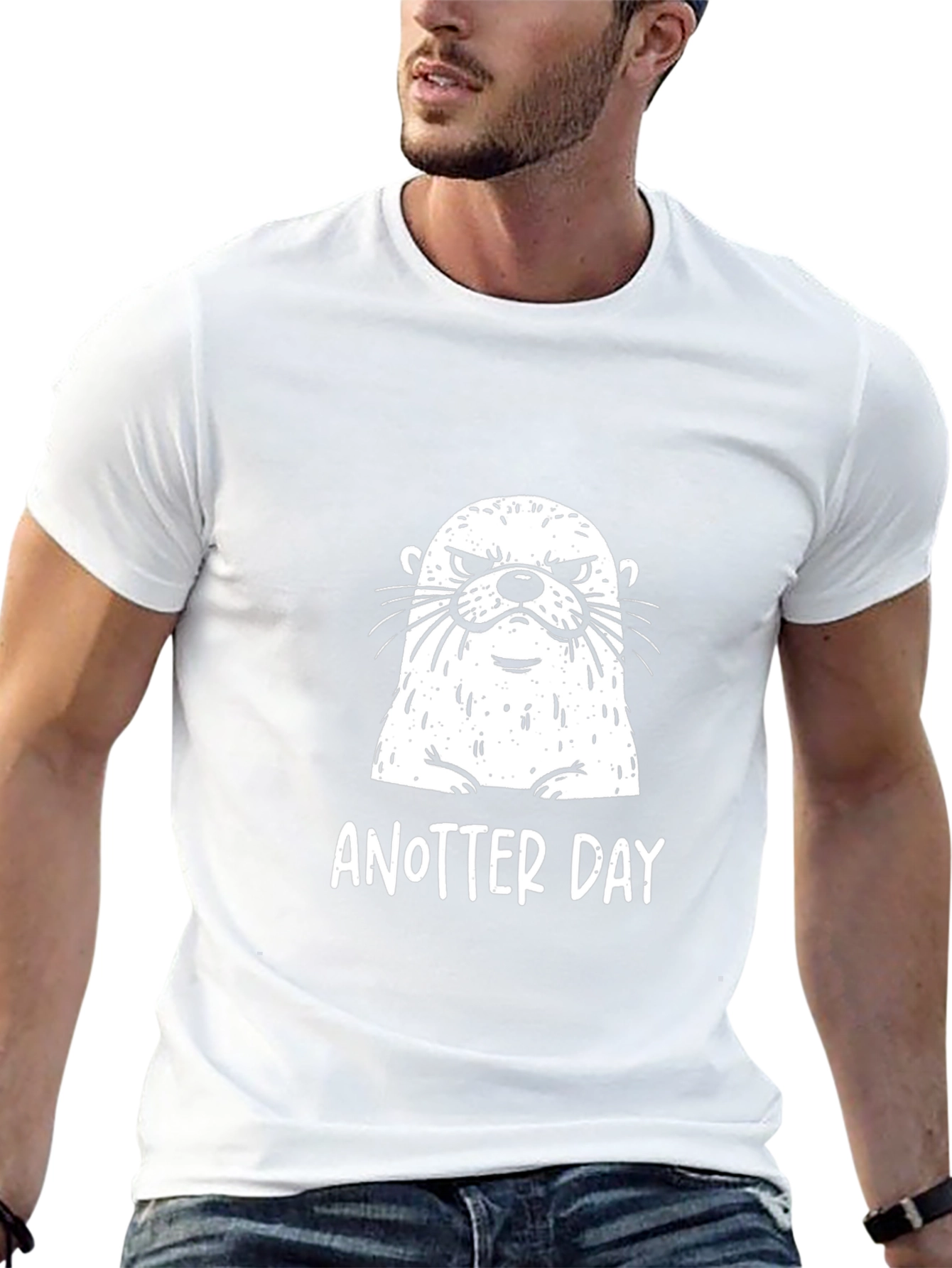 An Otter Day T-Shirt - Black