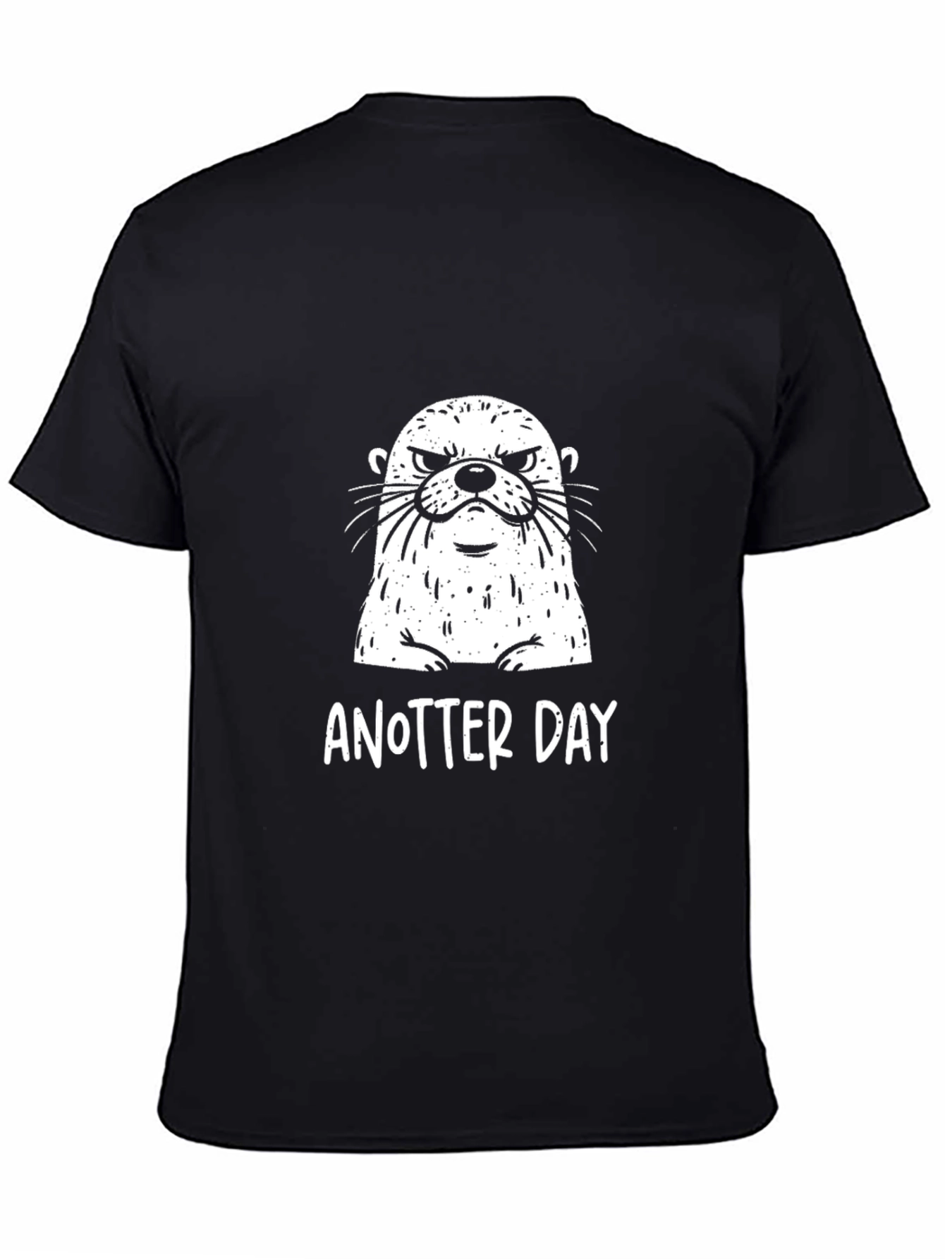 An Otter Day T-Shirt - Black