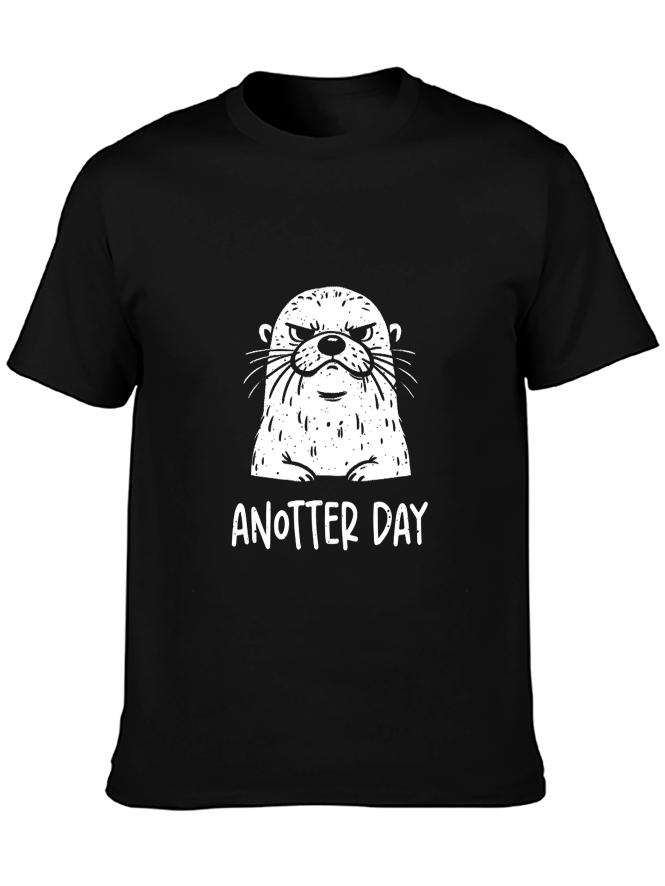 An Otter Day T-Shirt - Black