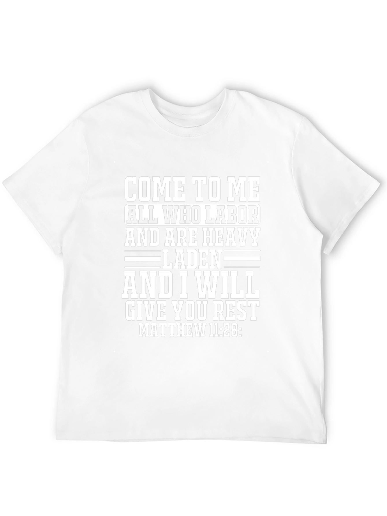 Come to Me T-Shirt - Matthew 11:28 Christian Tee