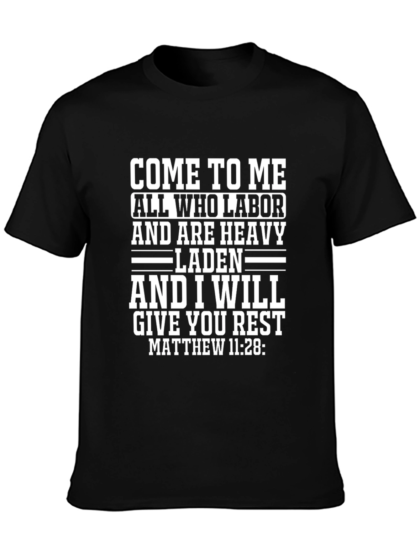 Come to Me T-Shirt - Matthew 11:28 Christian Tee