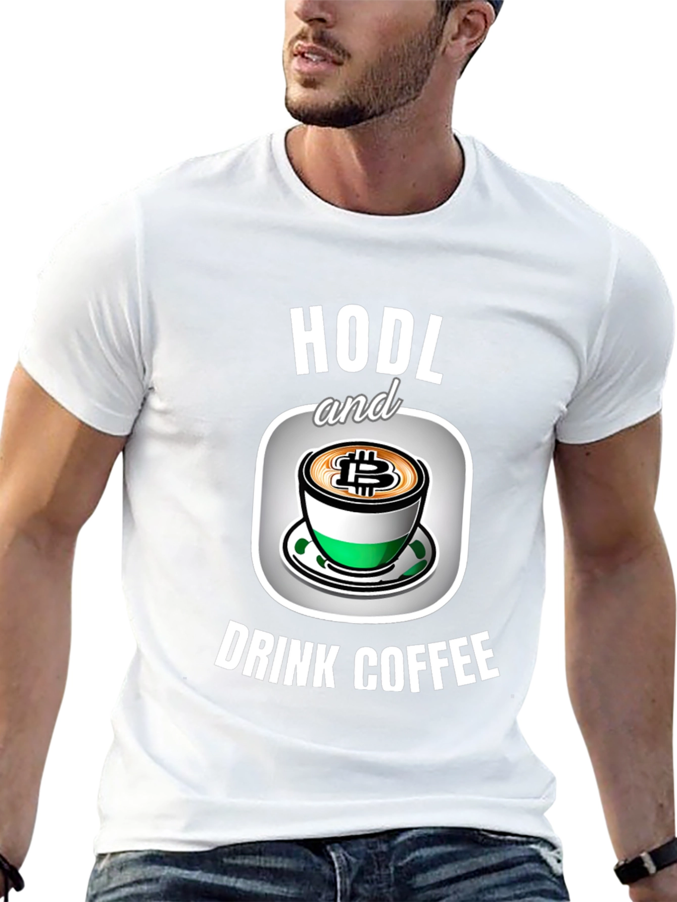 HODL Bitcoin Coffee Graphic T-Shirt