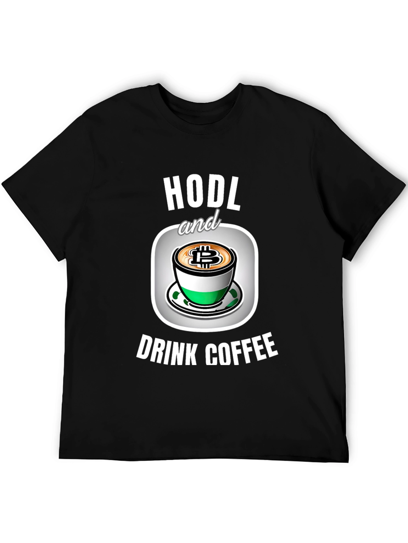 HODL Bitcoin Coffee Graphic T-Shirt