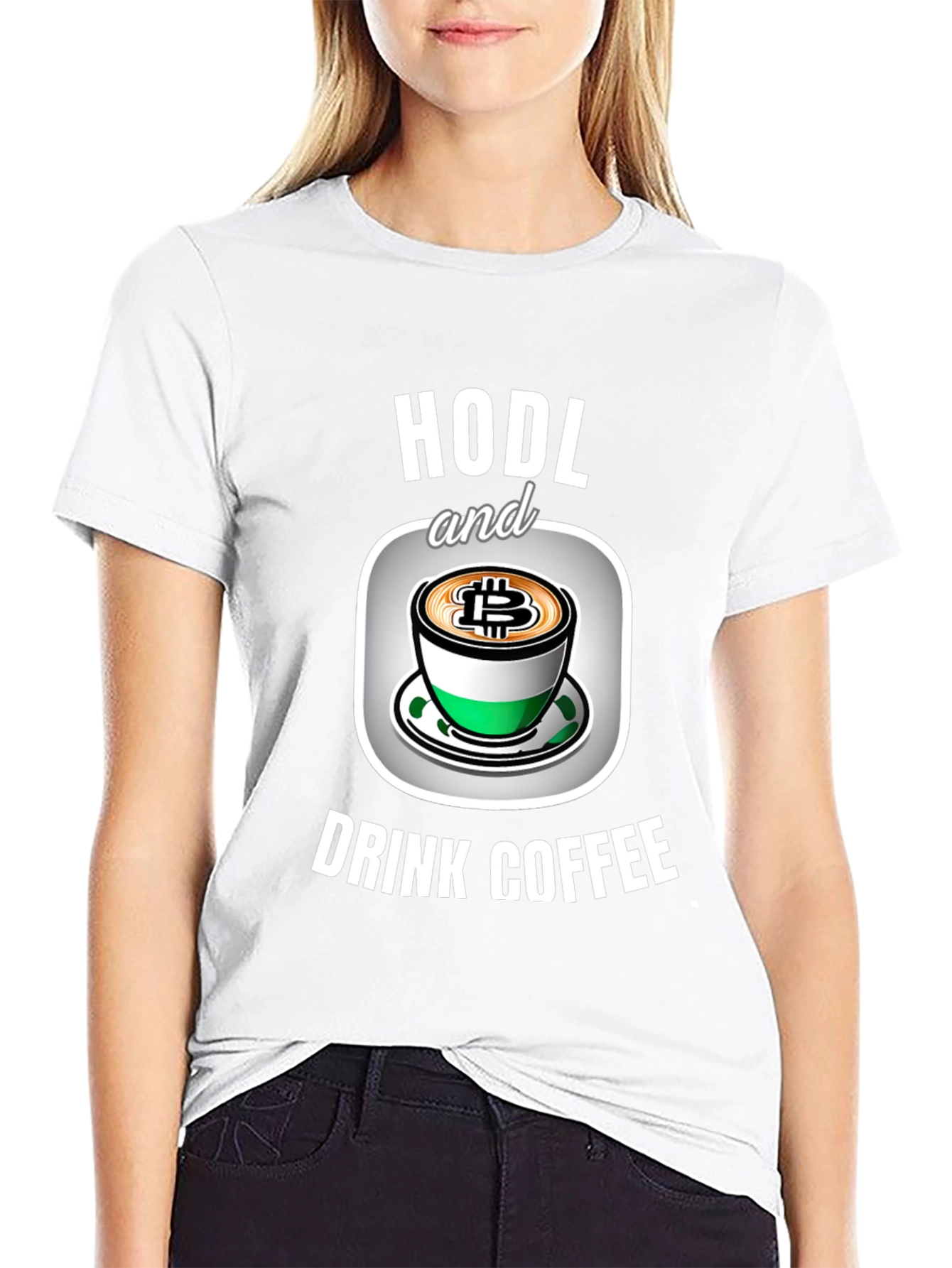 HODL Bitcoin Coffee Graphic T-Shirt