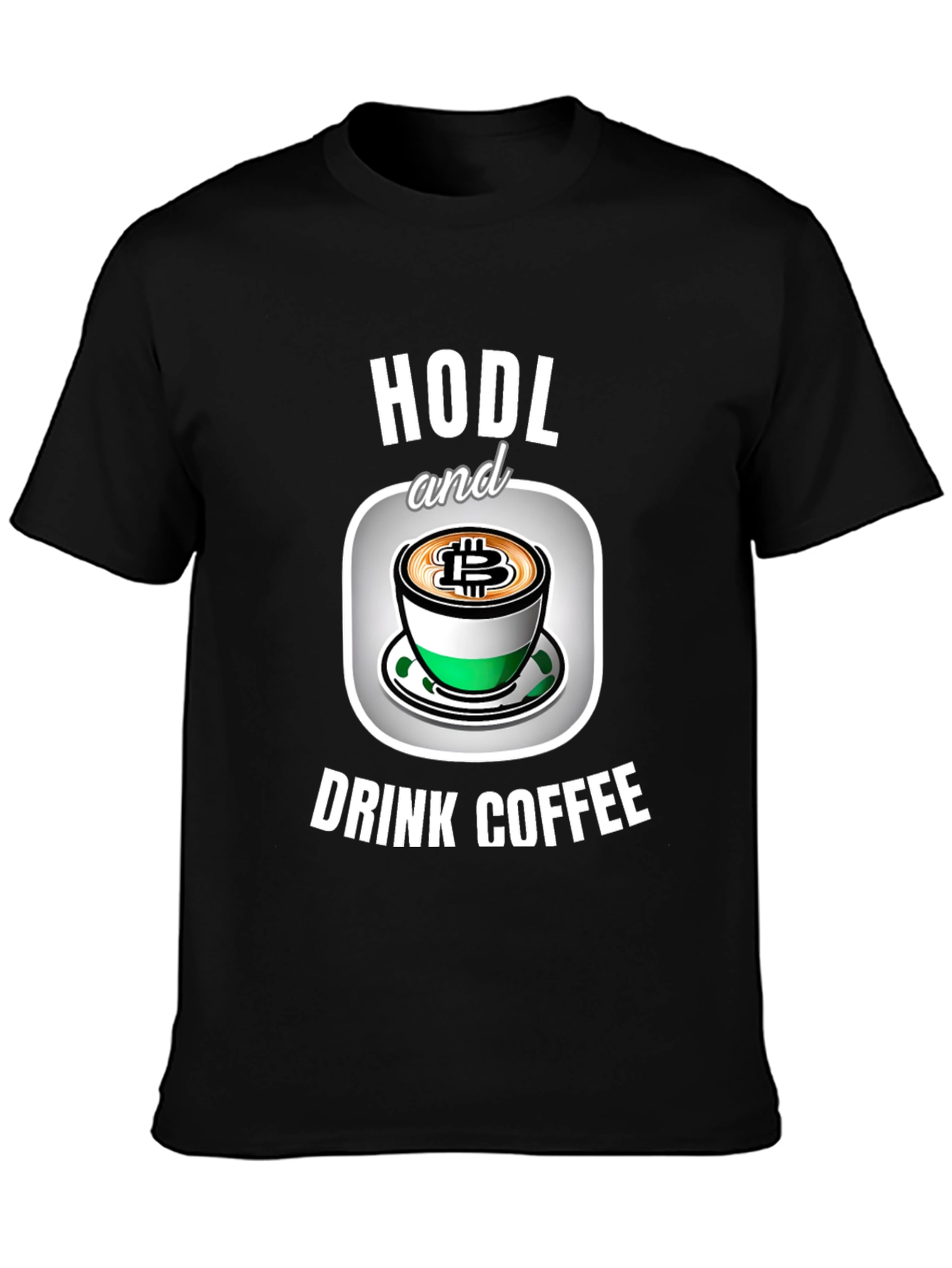 HODL Bitcoin Coffee Graphic T-Shirt