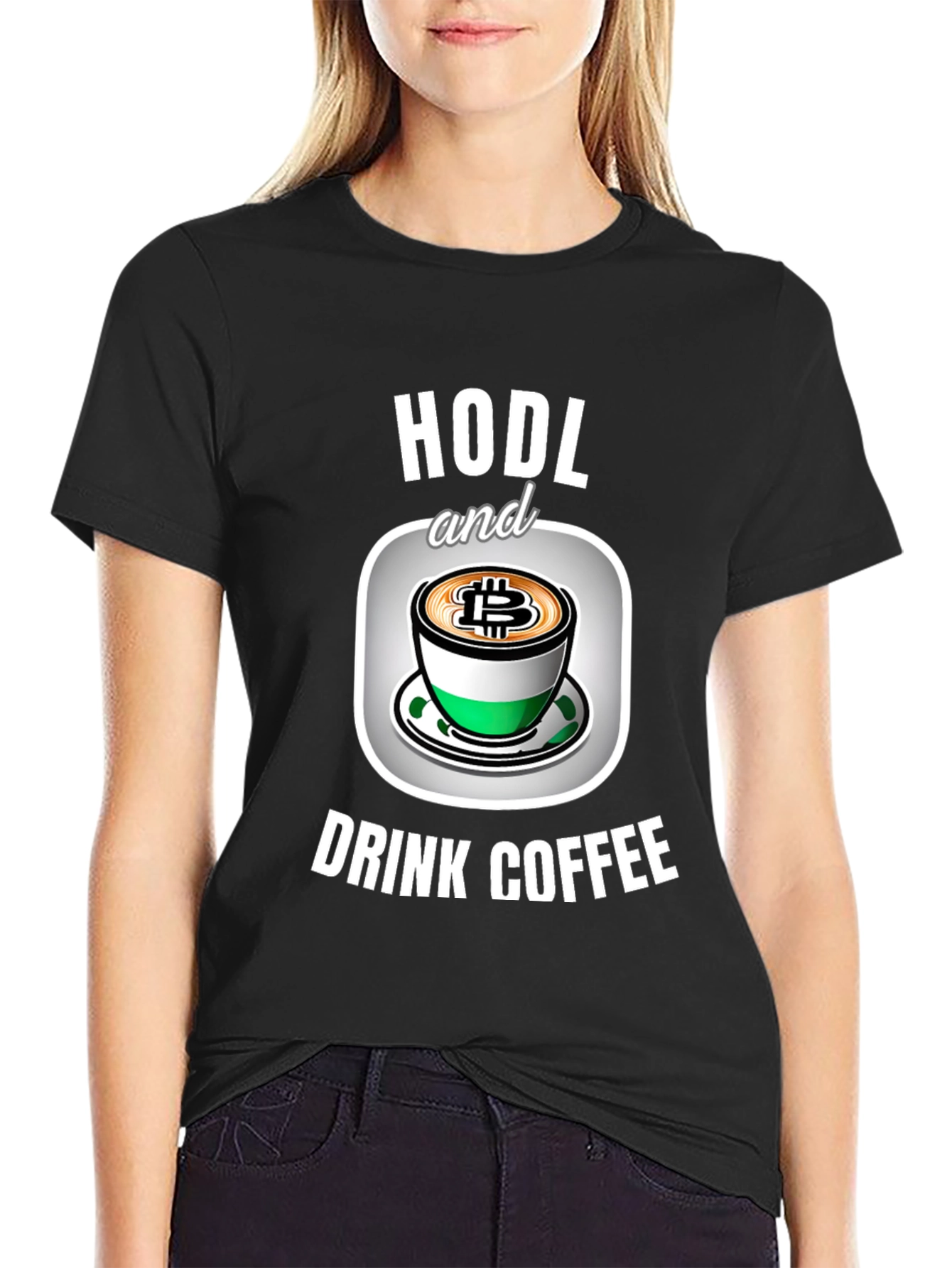 HODL Bitcoin Coffee Graphic T-Shirt