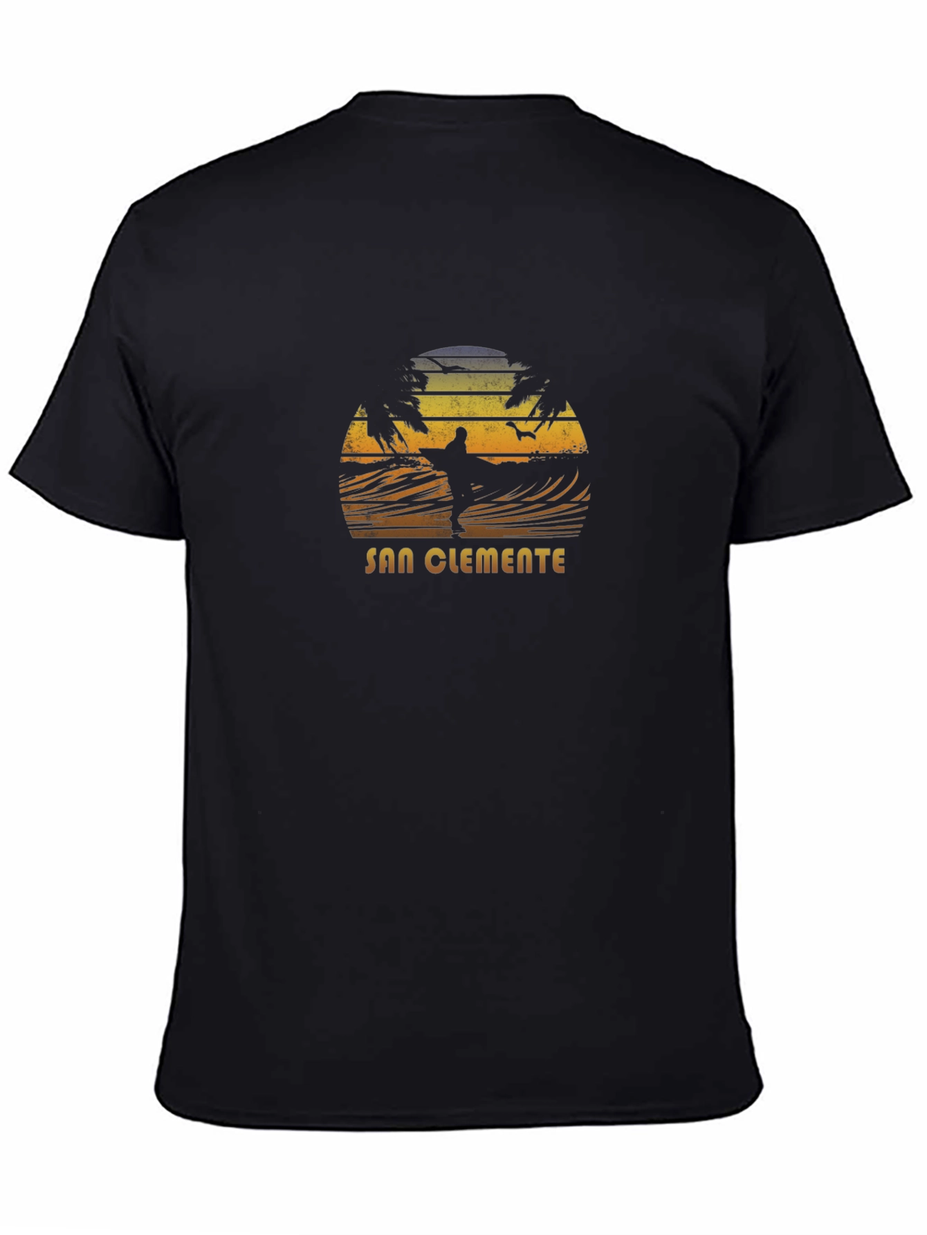 San Clemente Surfer Graphic Tee - Black