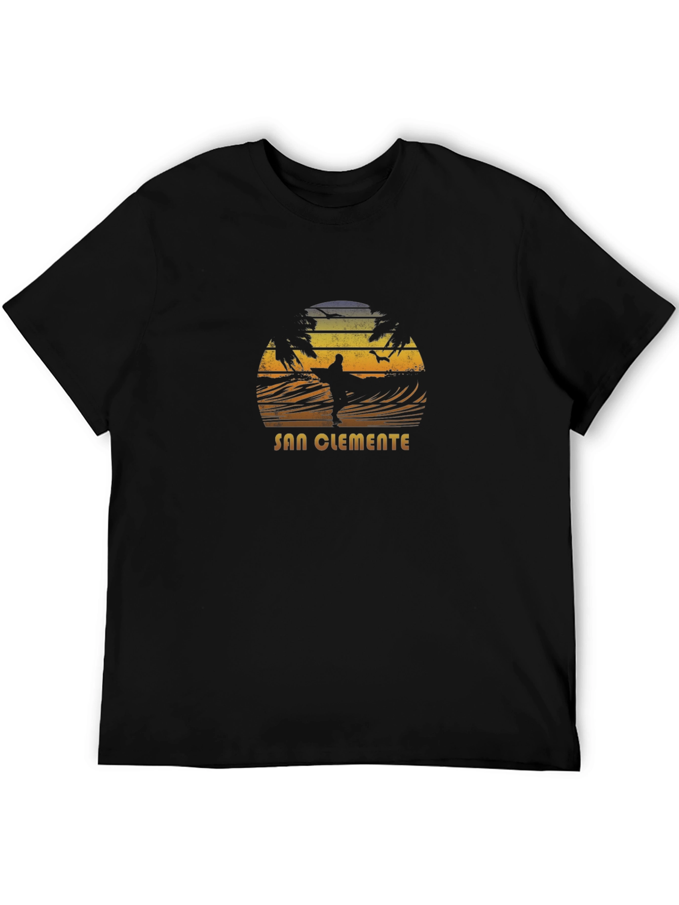 San Clemente Surfer Graphic Tee - Black