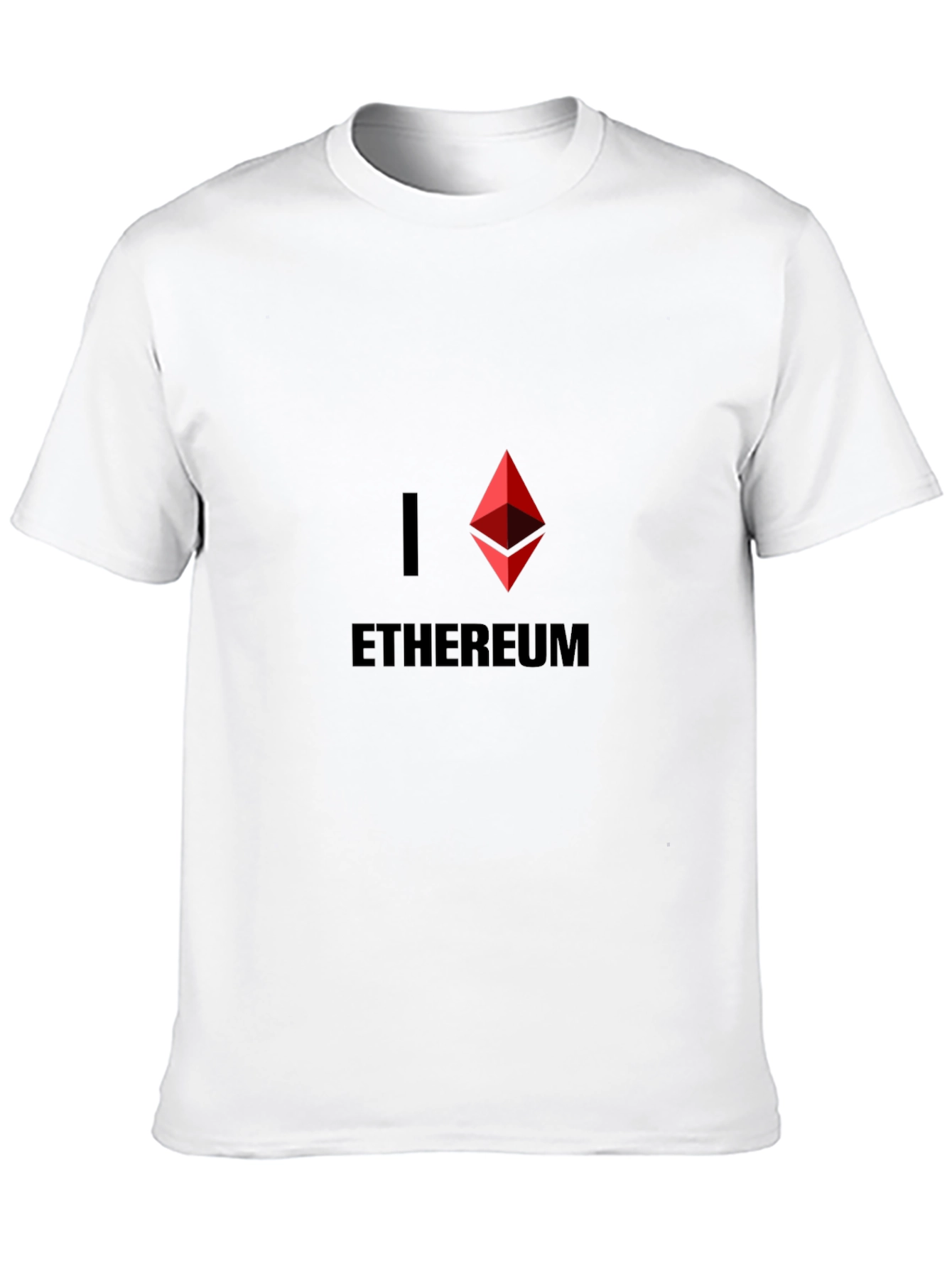 I Love Ethereum Black T-Shirt Crypto Currency