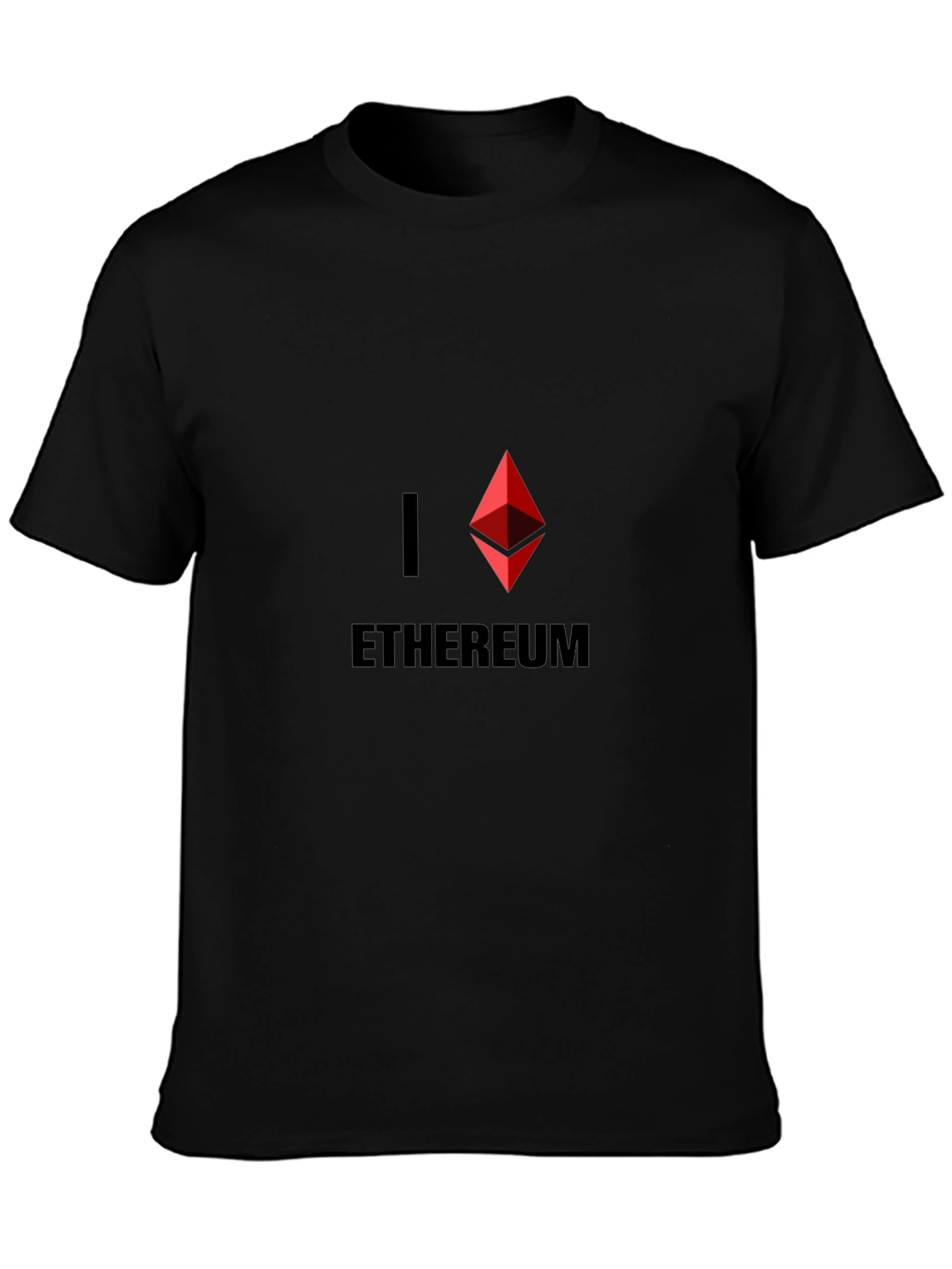 I Love Ethereum Black T-Shirt Crypto Currency
