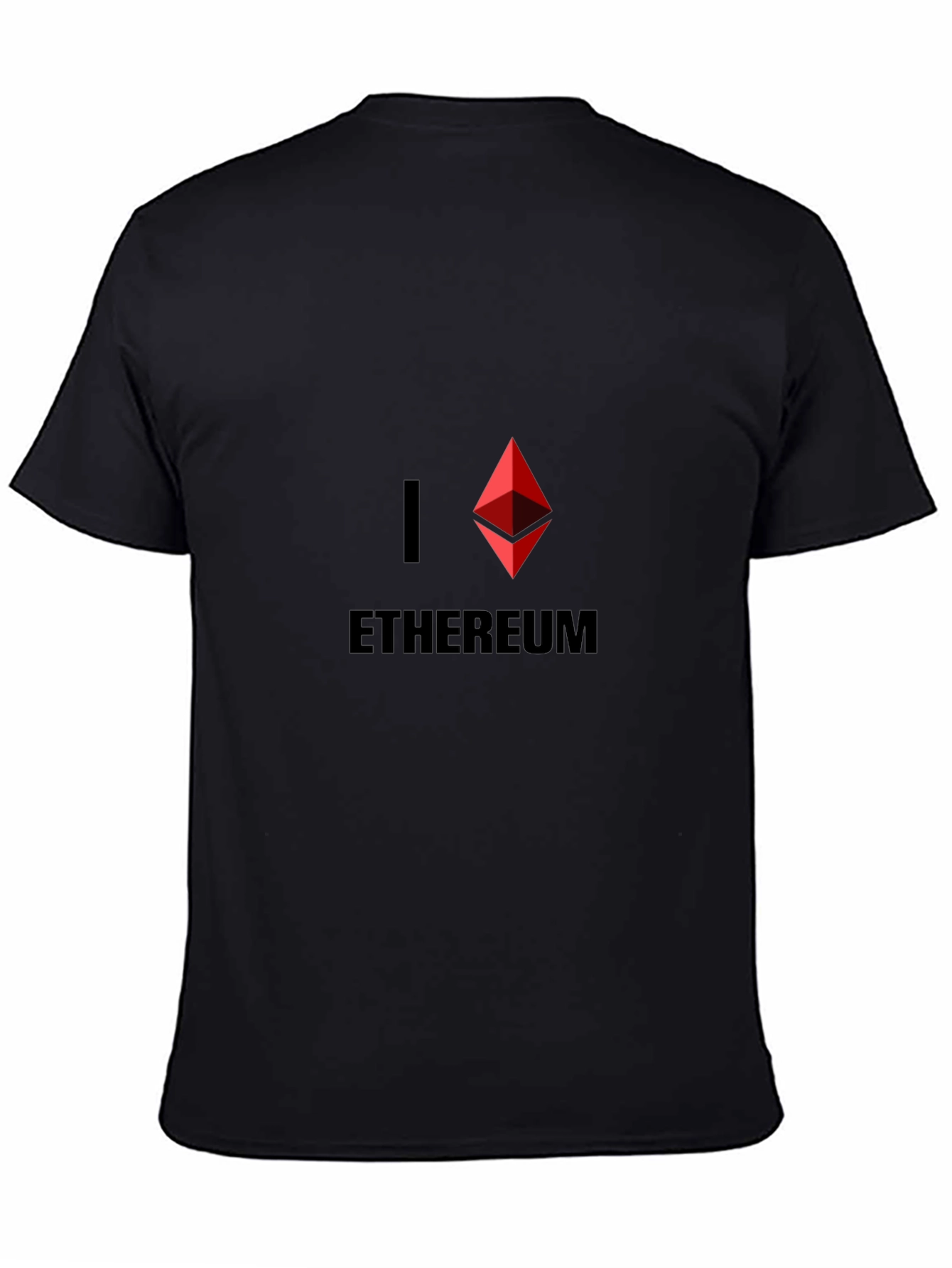 I Love Ethereum Black T-Shirt Crypto Currency