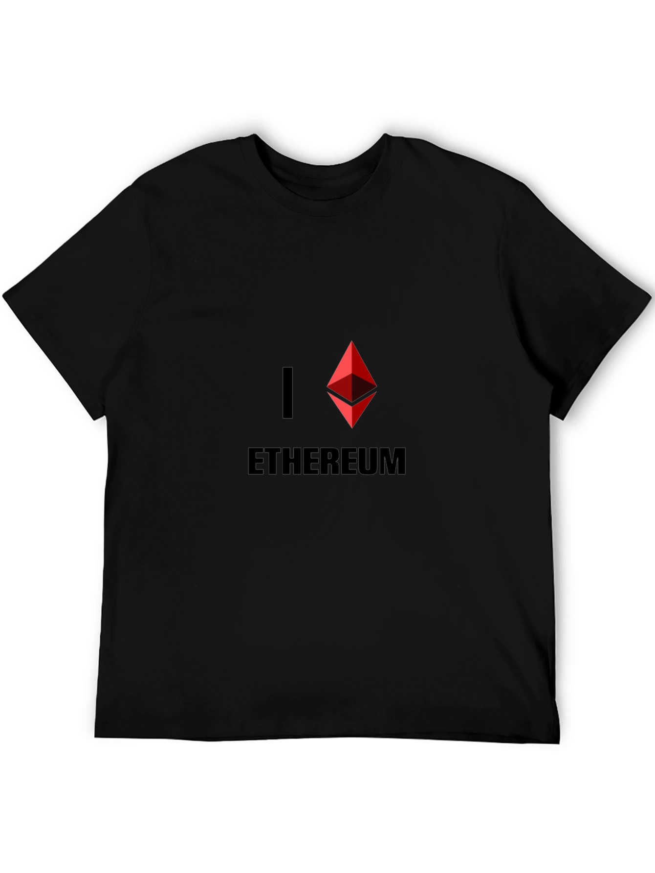 I Love Ethereum Black T-Shirt Crypto Currency