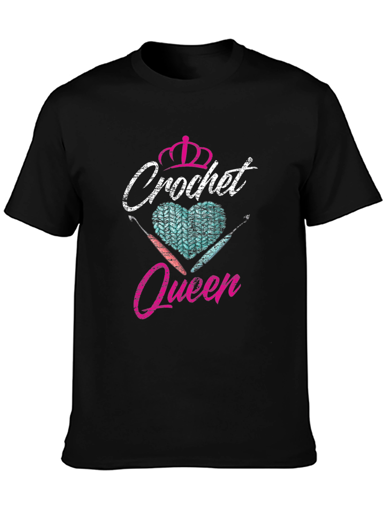 Crochet Queen T-Shirt - Knitted Heart Design