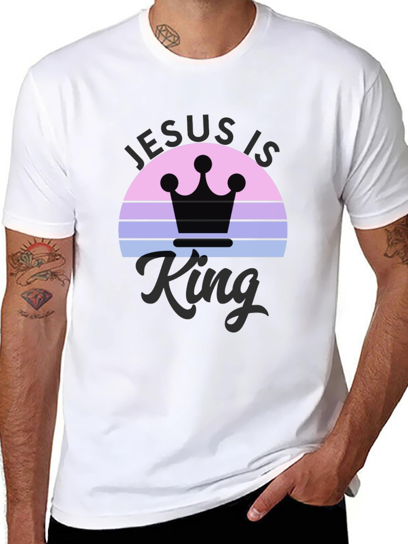 Jesus is King Graphic Tee - Stylish Christian Apparel